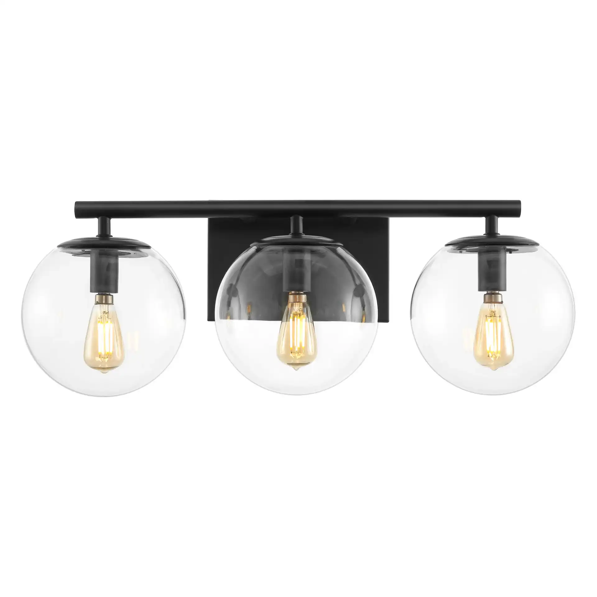 Charlene Three-Light Sconce in Black