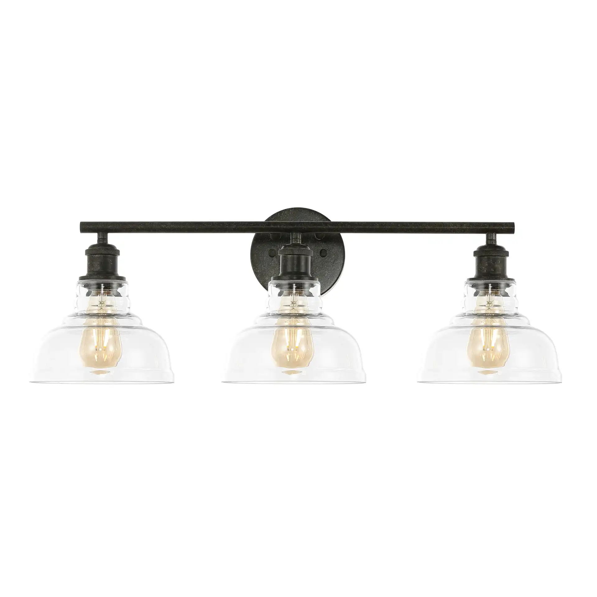 Calyna Three-Light Wall Sconce in Black
