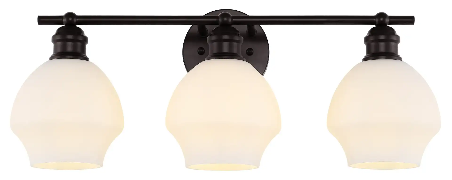 Mylsa Three-Light Wall Sconce in Black / White