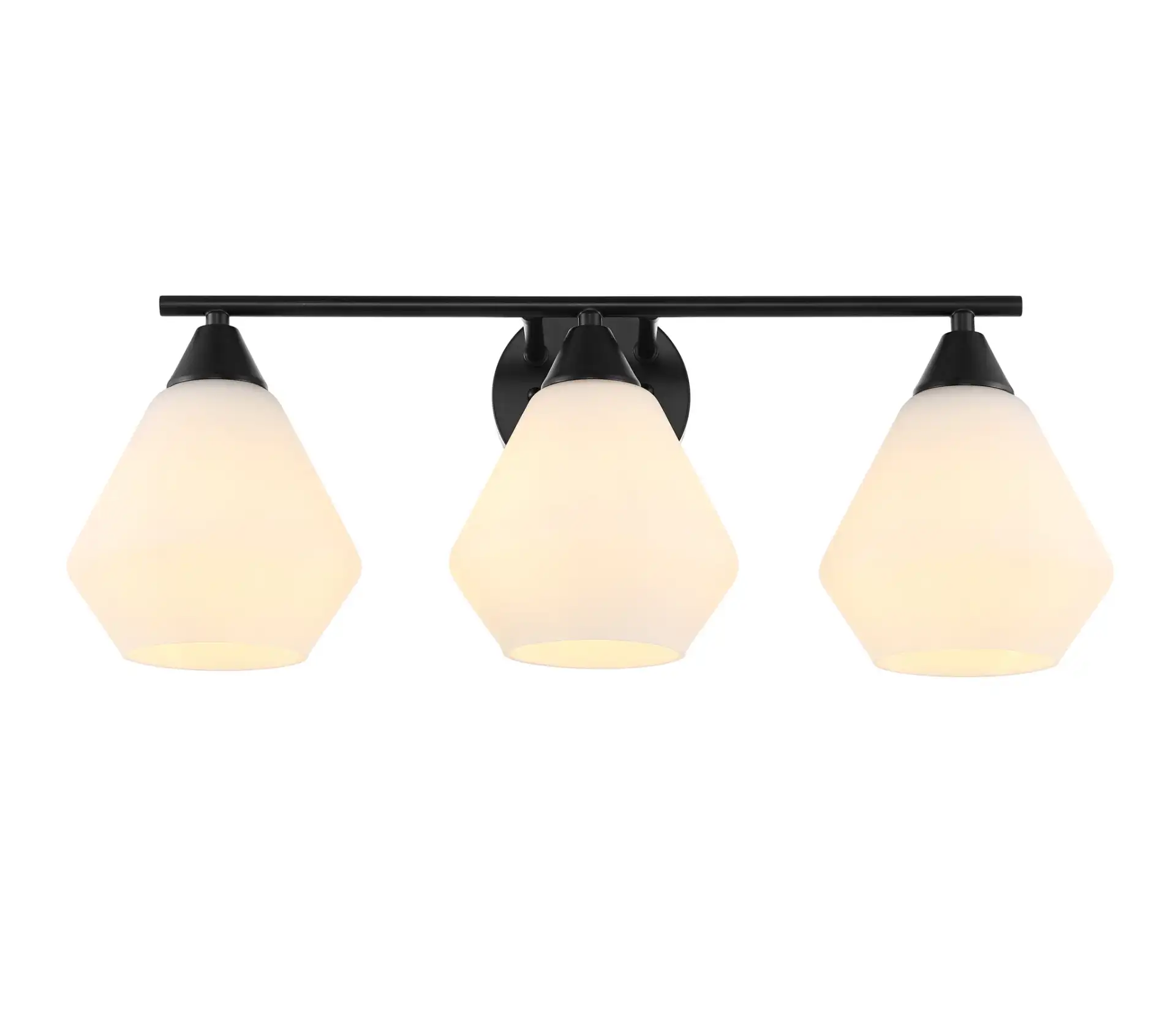 Amani Three-Light Wall Sconce in Black