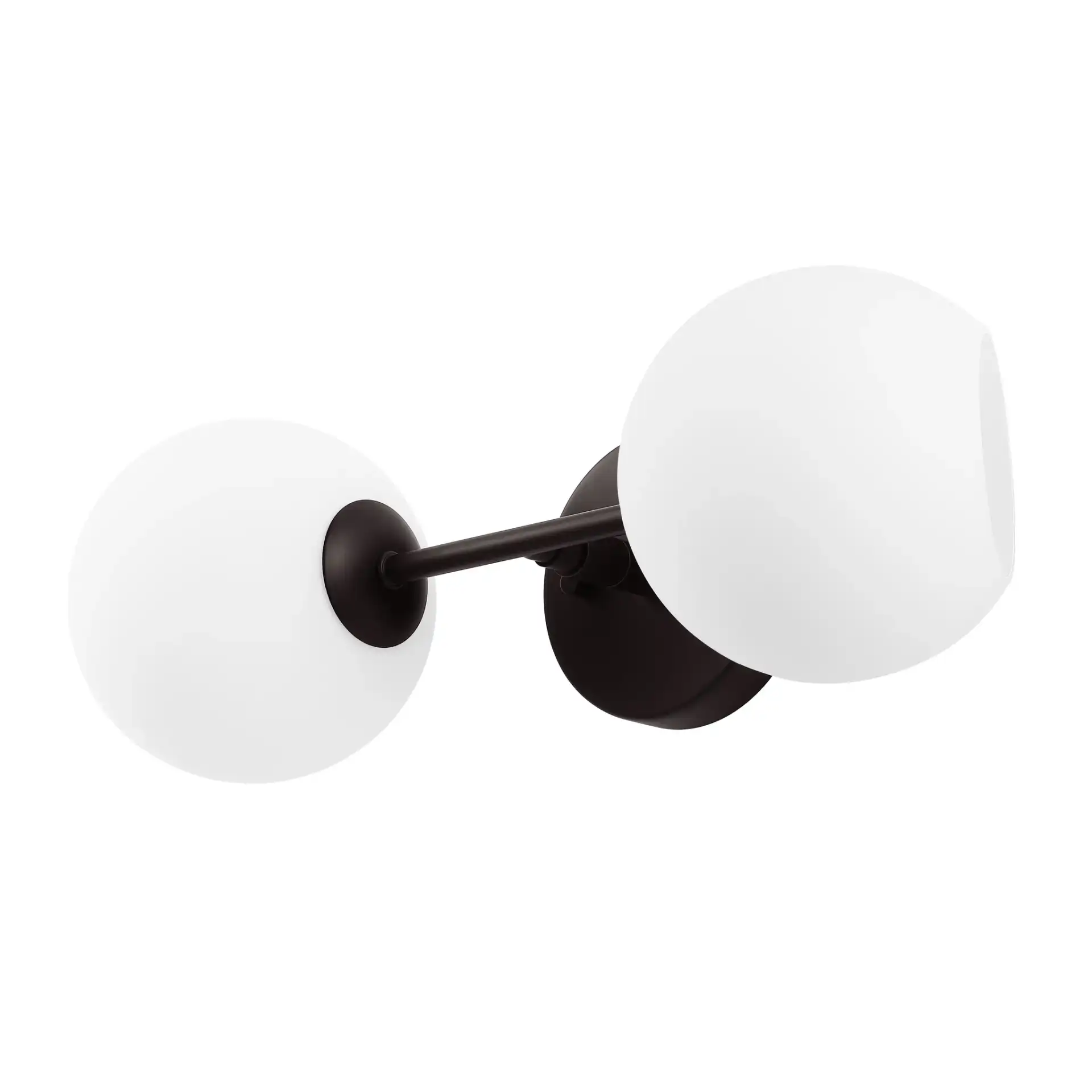 Hymn Two-Light Wall Sconce in Black, detail view