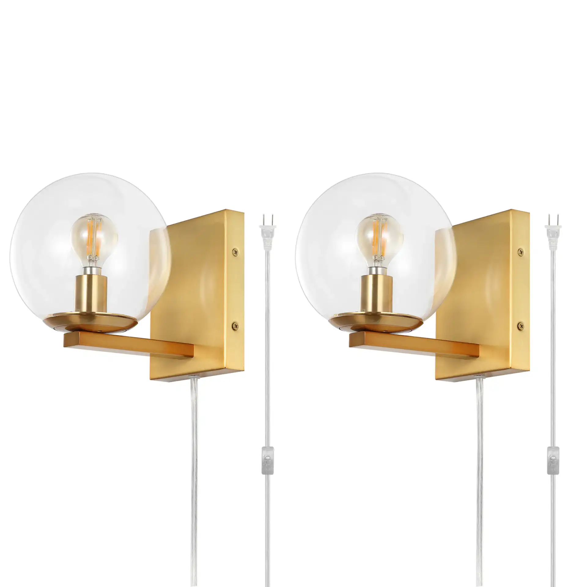 Jurosa Wall Sconce (Set Of 2) in Brass, detail view