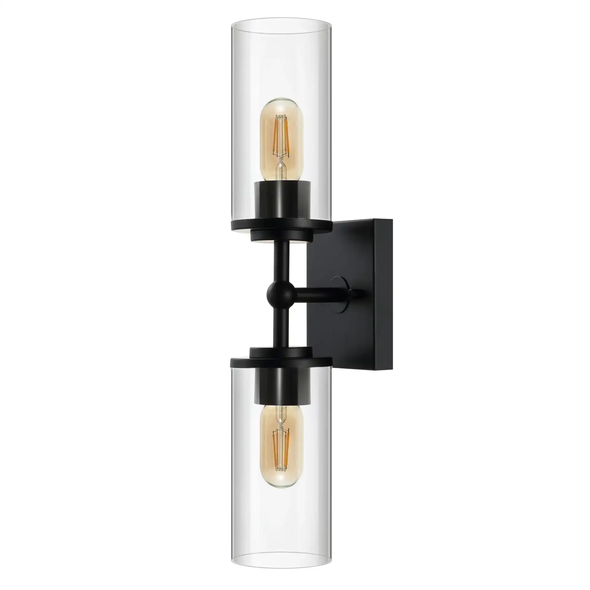 Lolita Two-Light 6" Wall Sconce in Black, detail view
