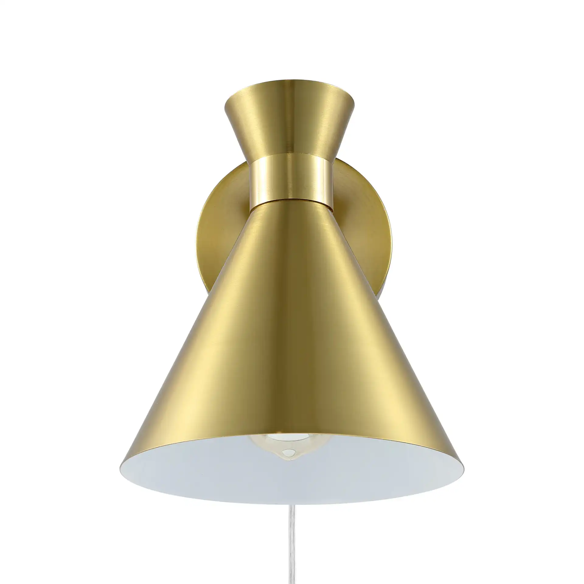 Jordie Wall Sconce in Brass, detail view