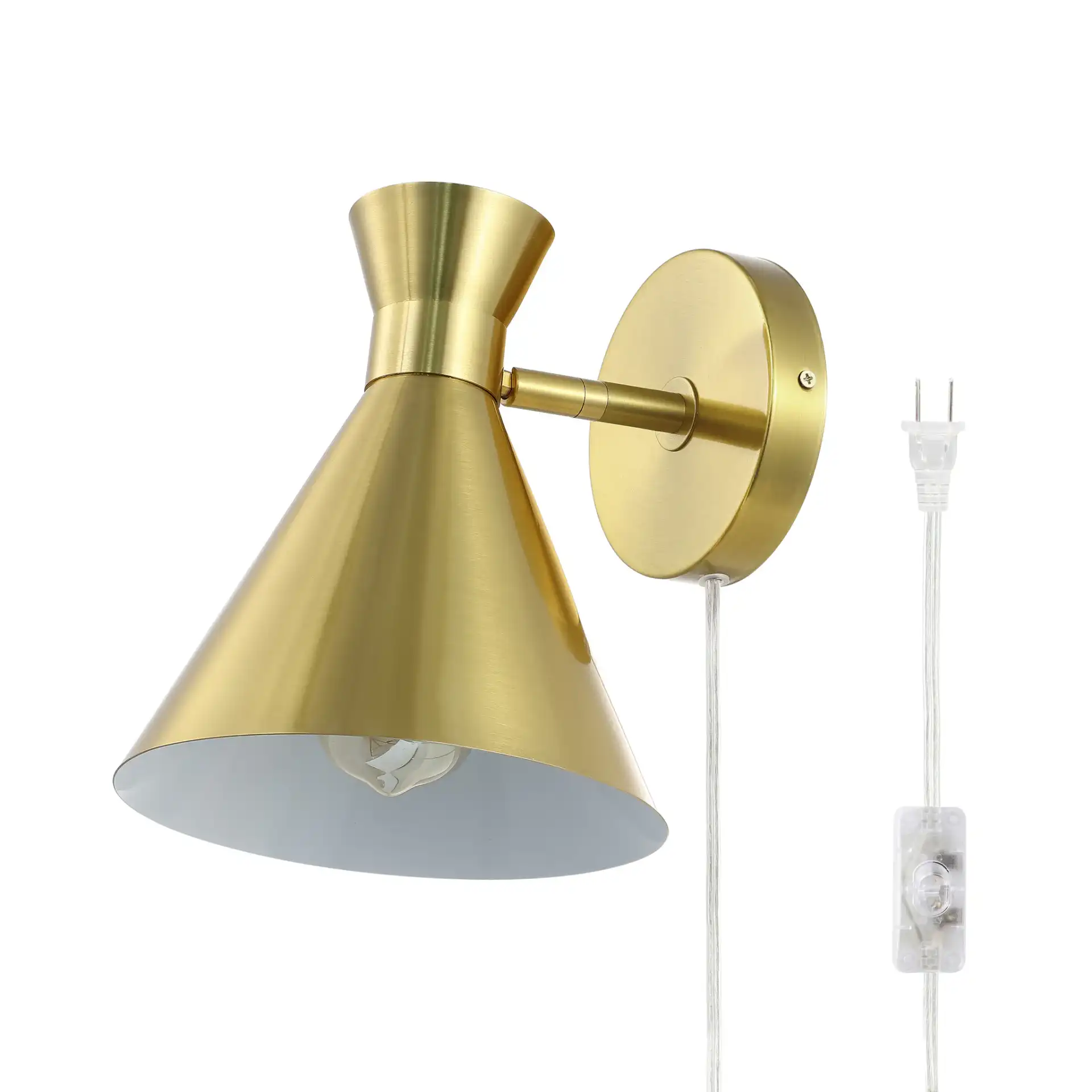 Jordie Wall Sconce in Brass, detail view