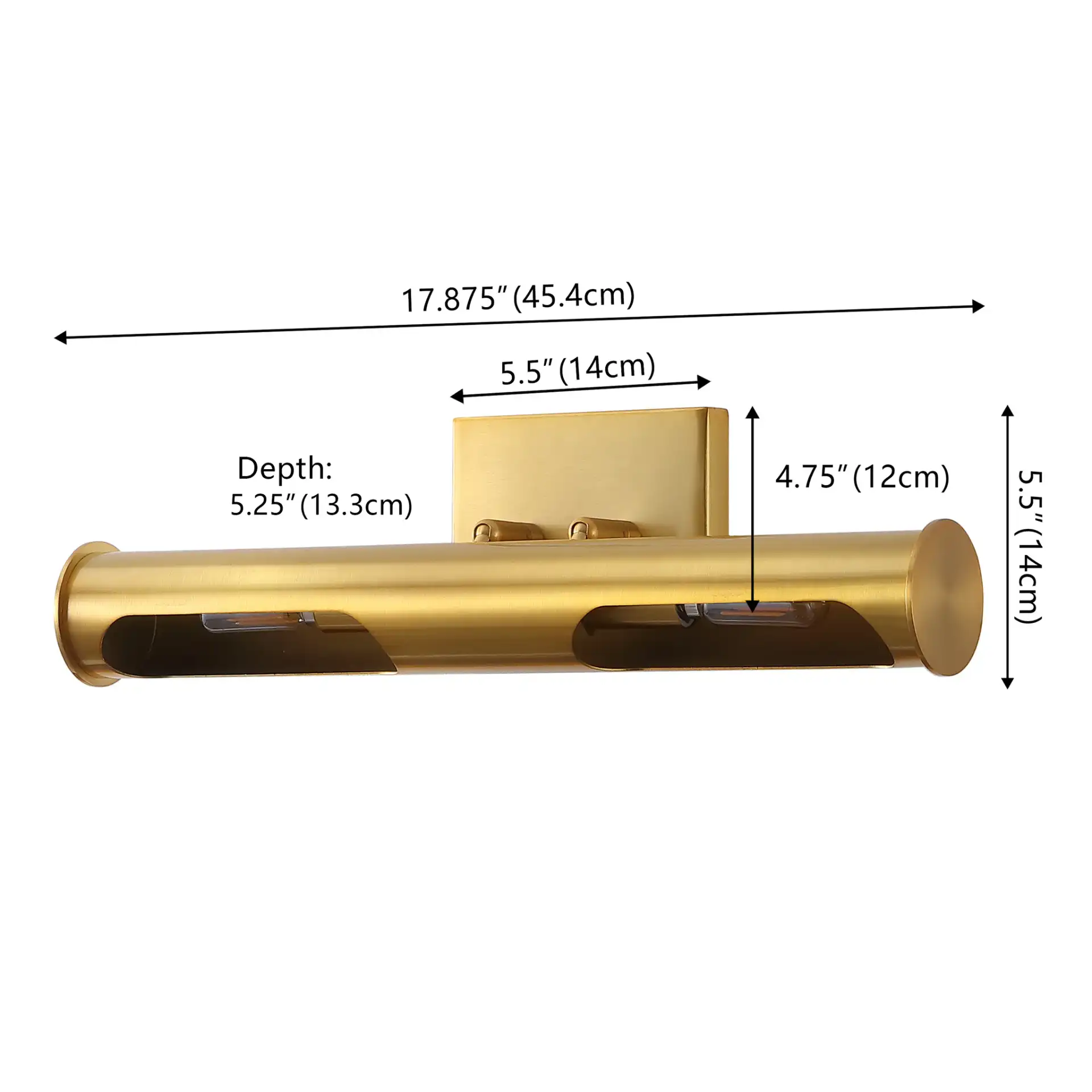 Robyn Two-Light Wall Sconce in Brass, detail view