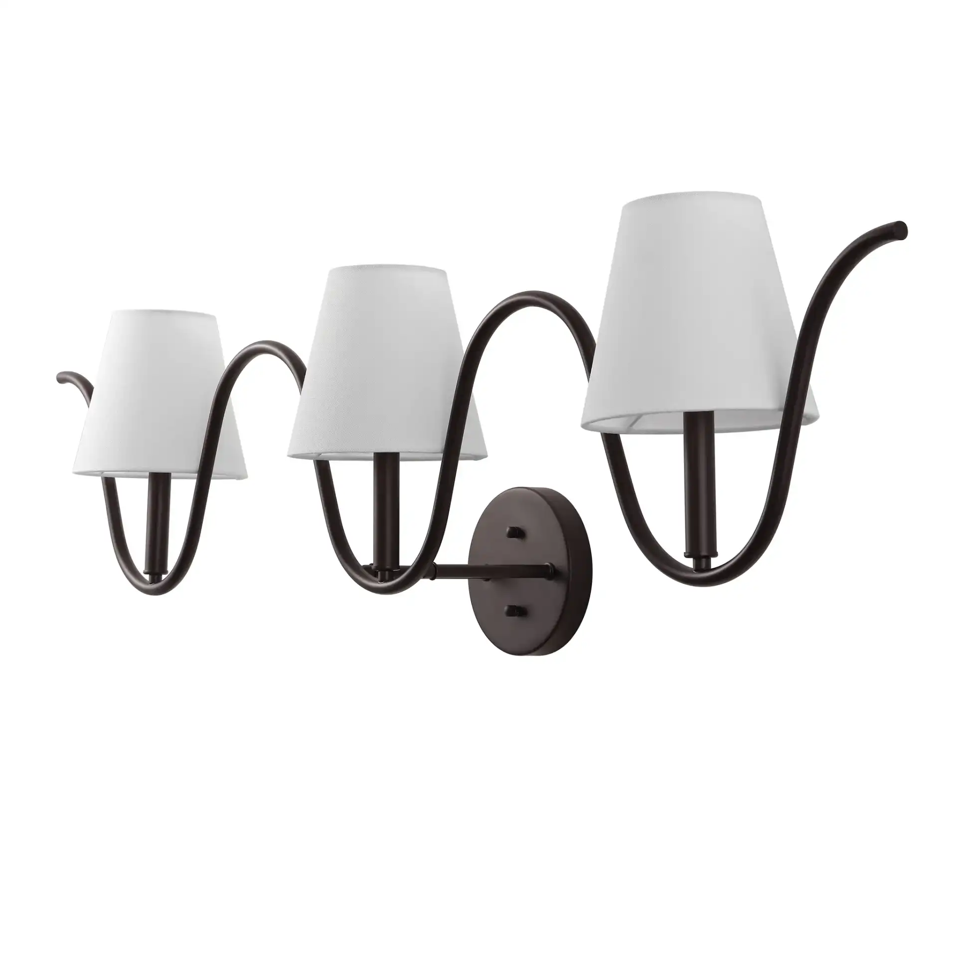 Rylie Three-Light Wall Sconce in Oil Rub Bronze, detail view