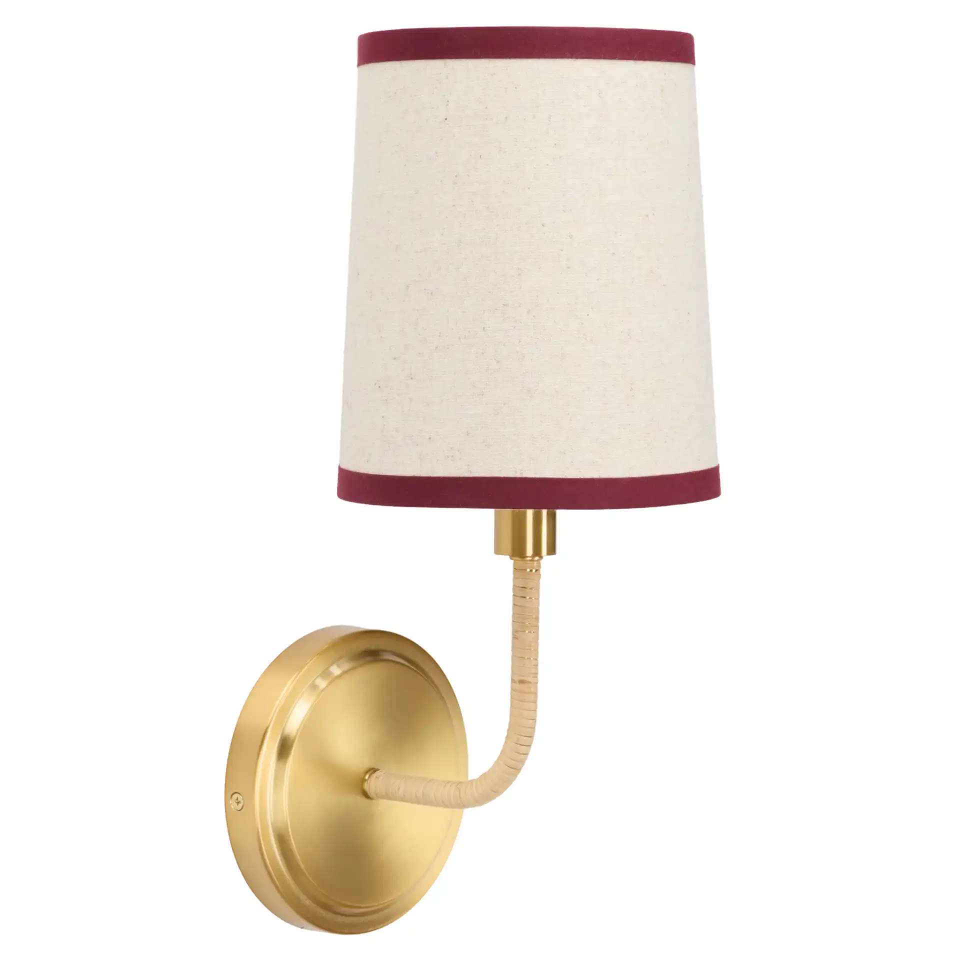 Carter Wall Sconce (Set Of 2) in Brass / Red in a styled room
