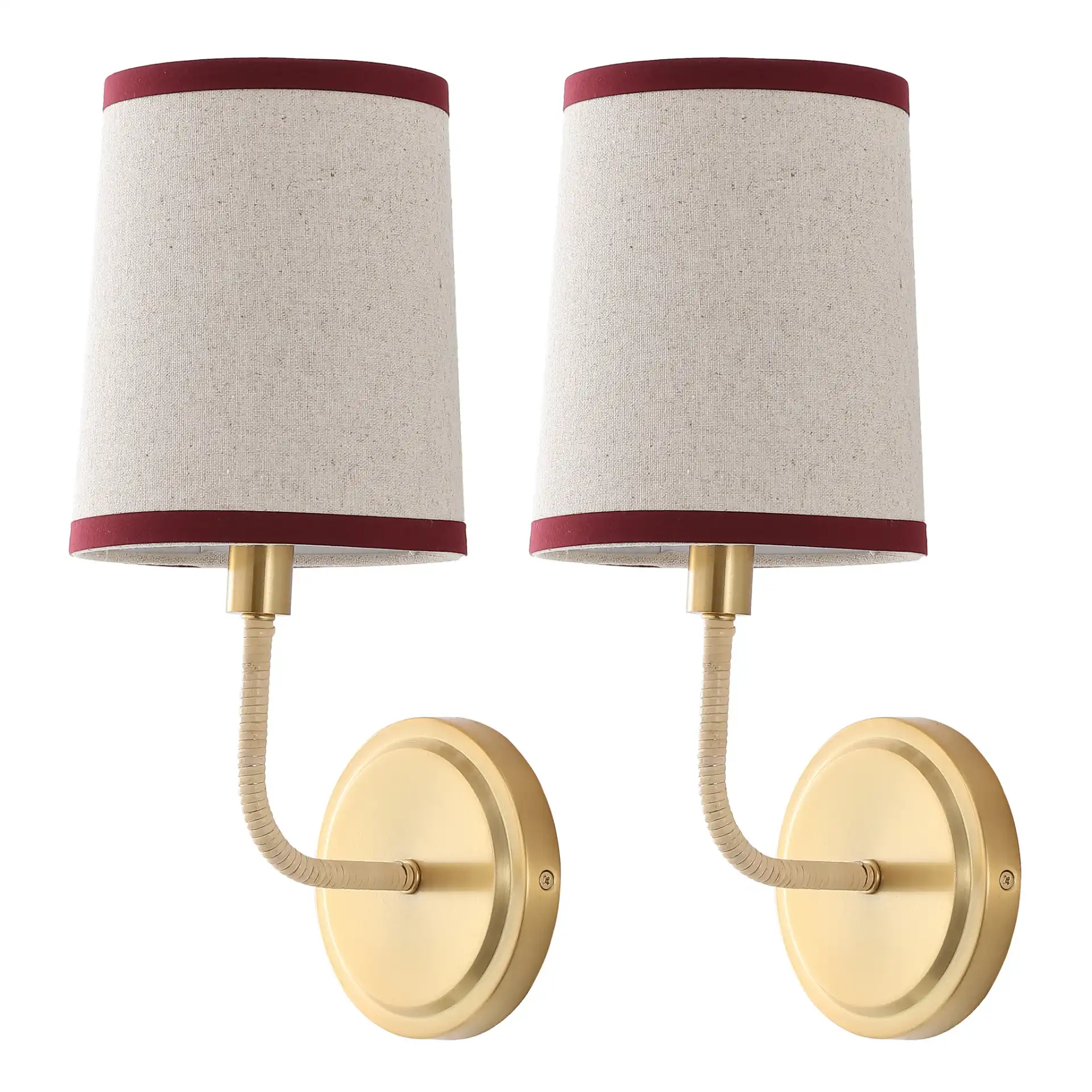 Carter Wall Sconce (Set Of 2) in Brass / Red, detail view