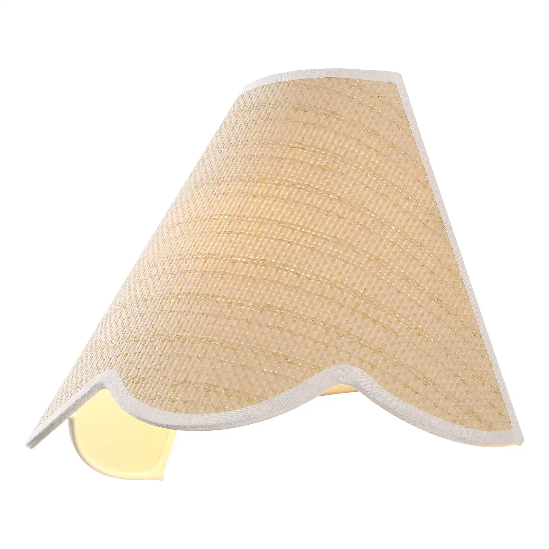 Myka Wall Sconce in Natural / White, detail view