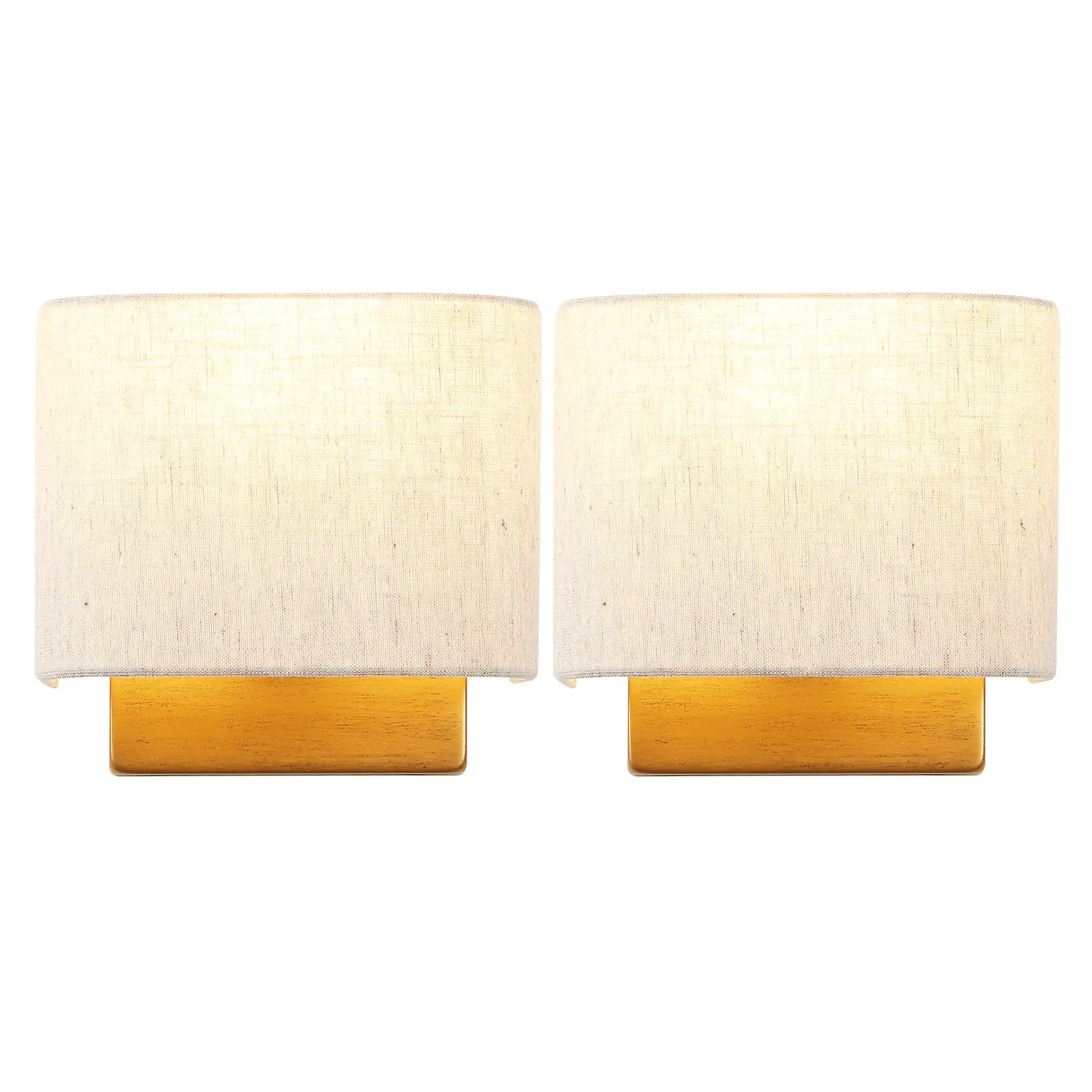 Deria Wall Sconce (Set Of 2) in Oatmeal / Gold