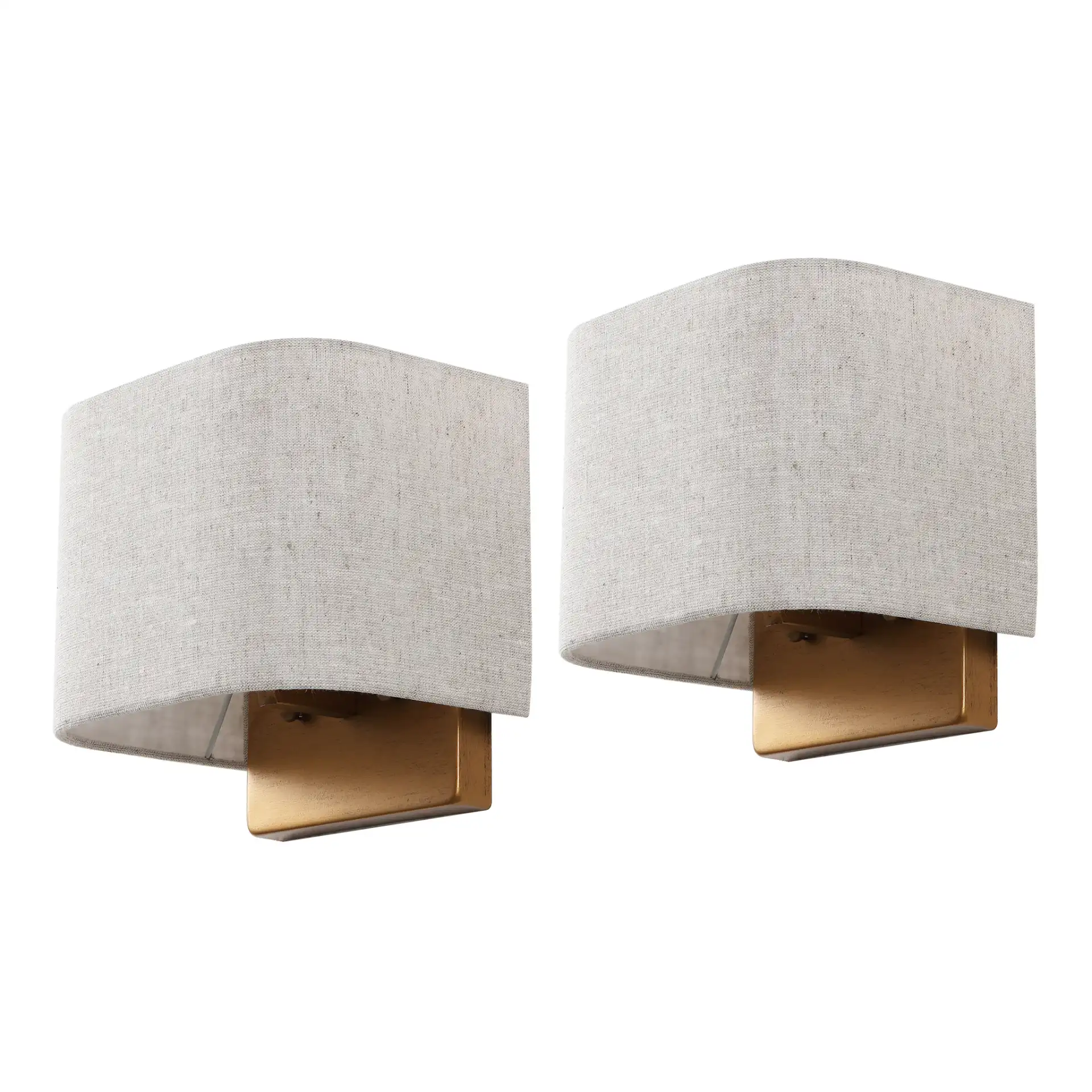 Deria Wall Sconce (Set Of 2) in Oatmeal / Gold, detail view