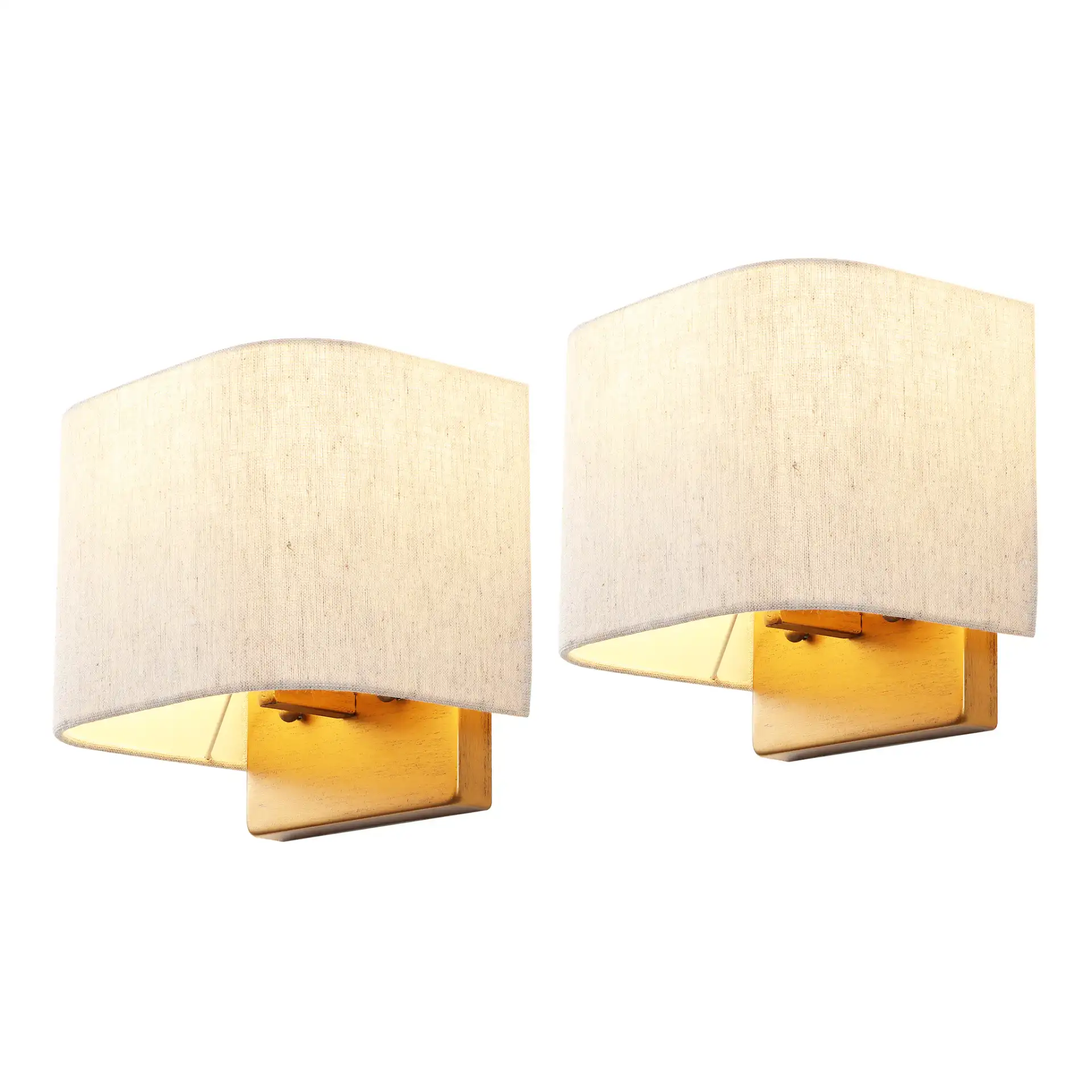 Deria Wall Sconce (Set Of 2) in Oatmeal / Gold, detail view