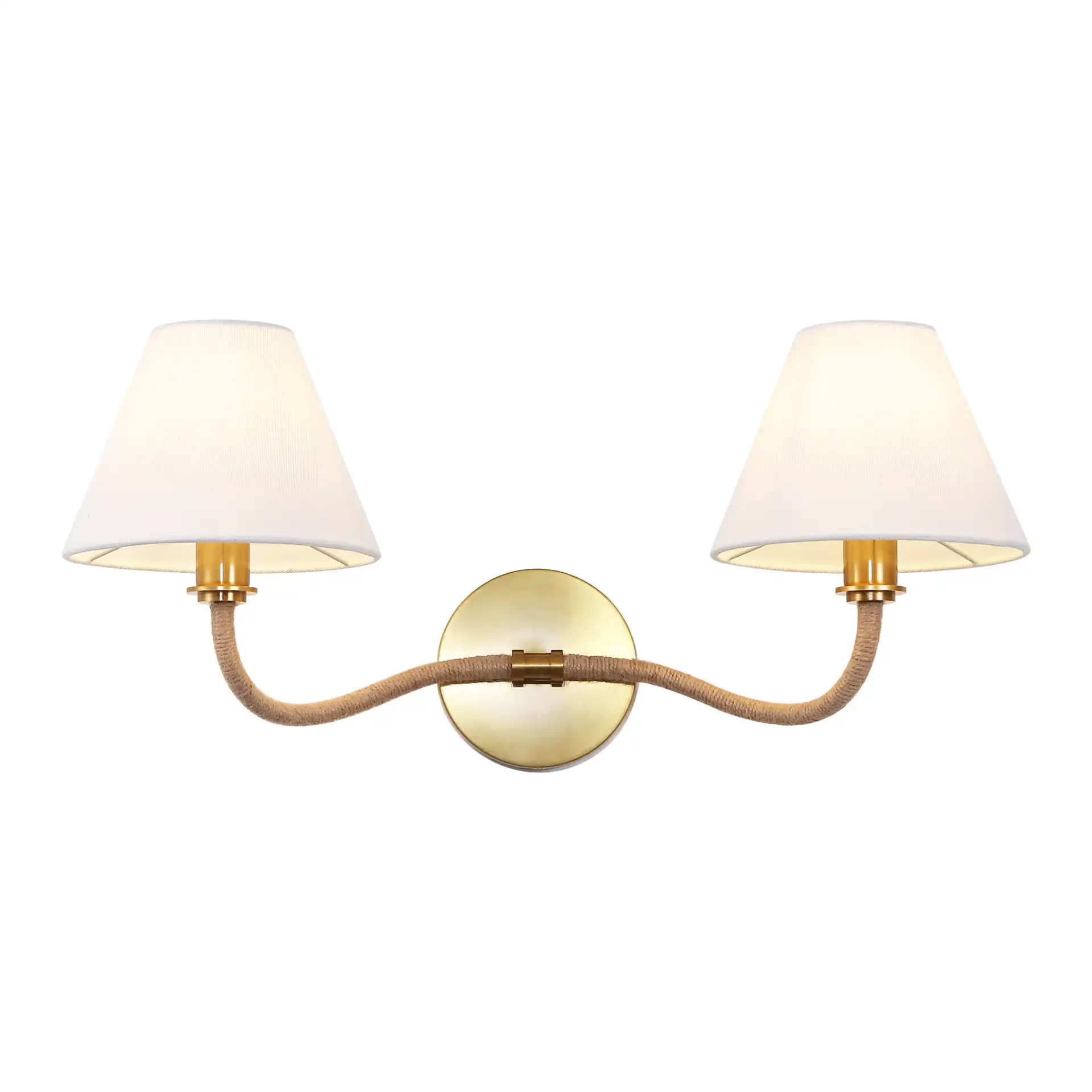 Mara Wall Sconce in Brass / White
