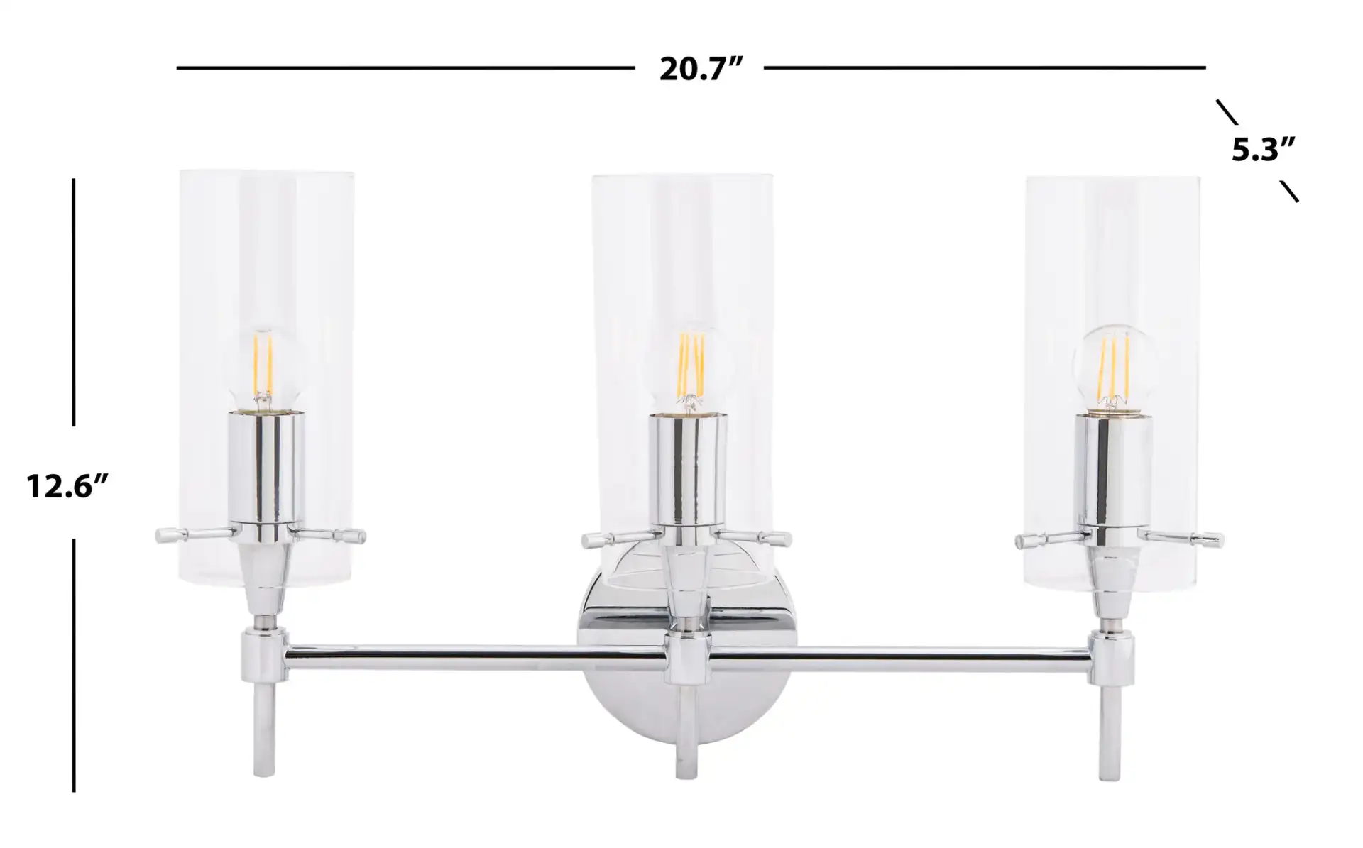 Norala Vanity Sconce in Black, detail view