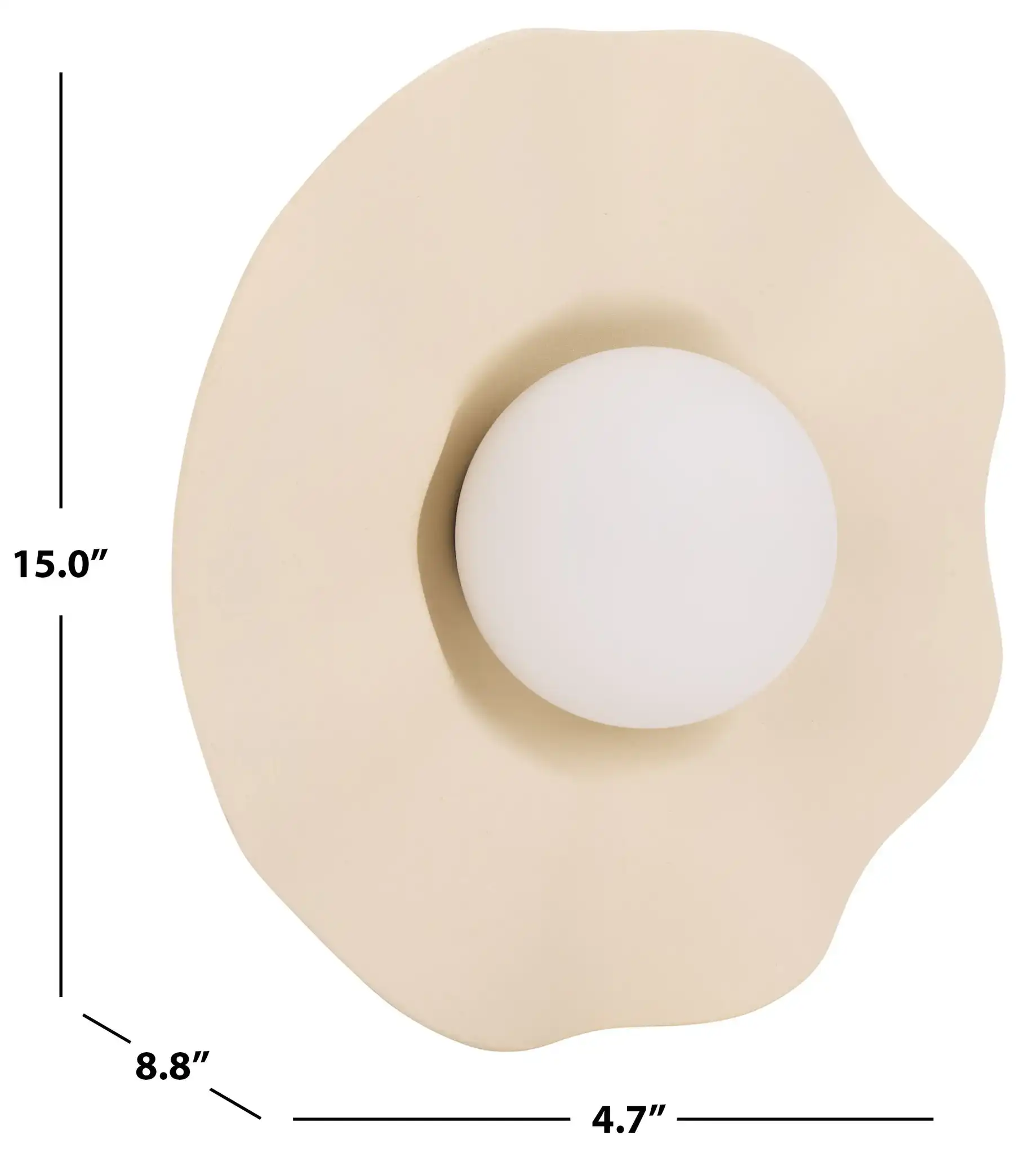 Renza Wall Sconce in Ivory, detail view