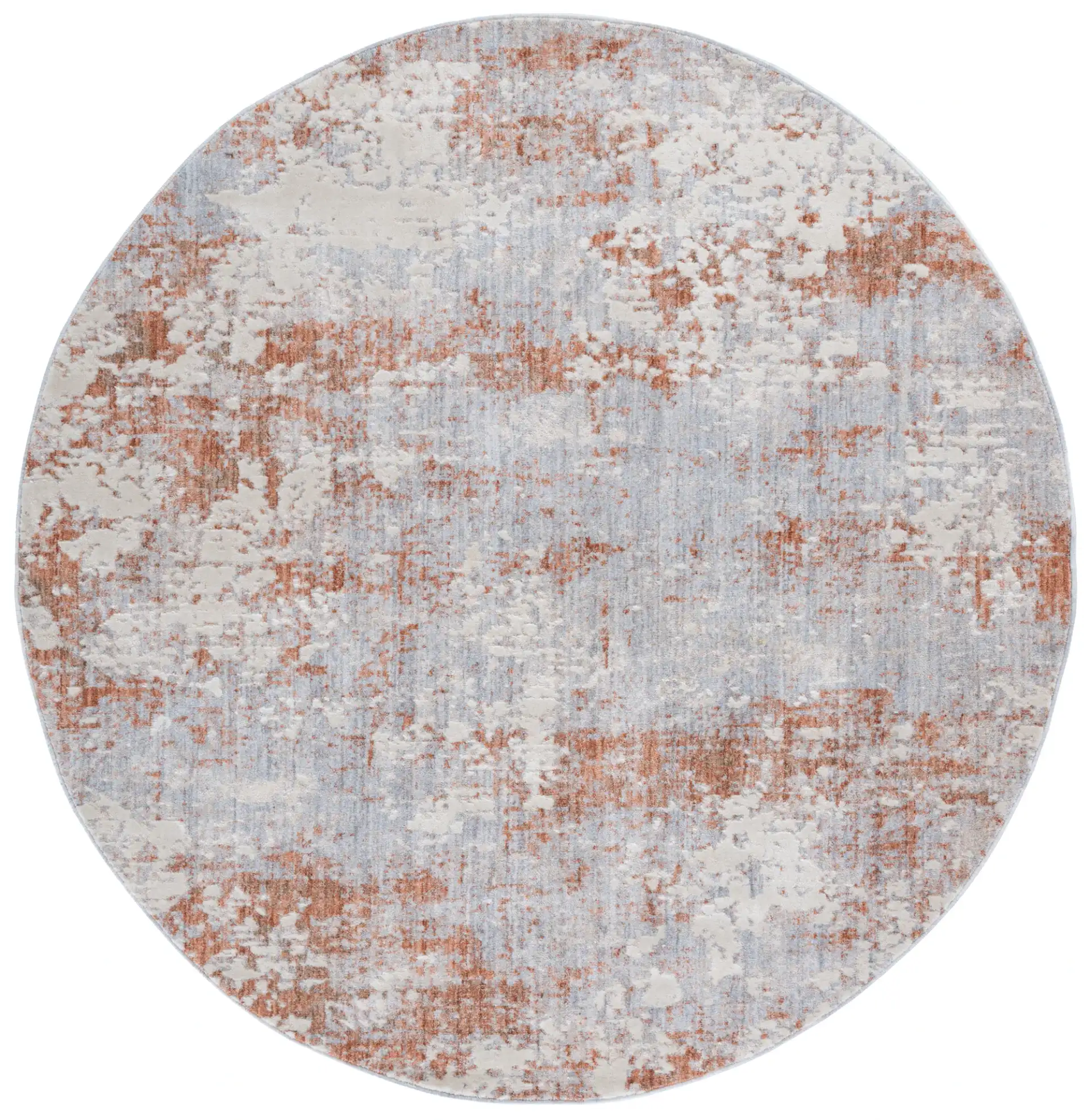 Scarlett Abstract Mottled Rug in Light Gray / Ivory Rust