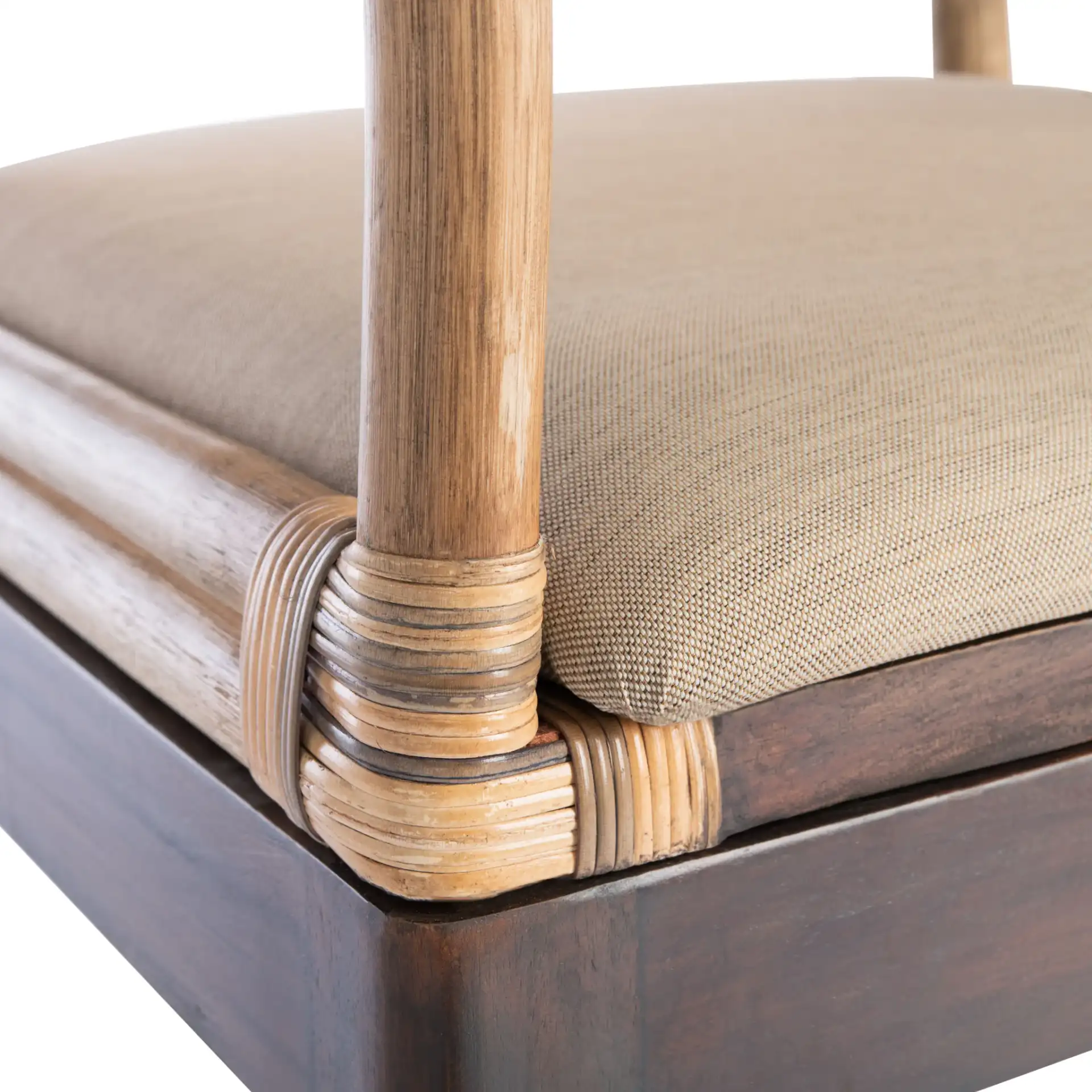 Carlo Arm Chair in Brown in a styled room