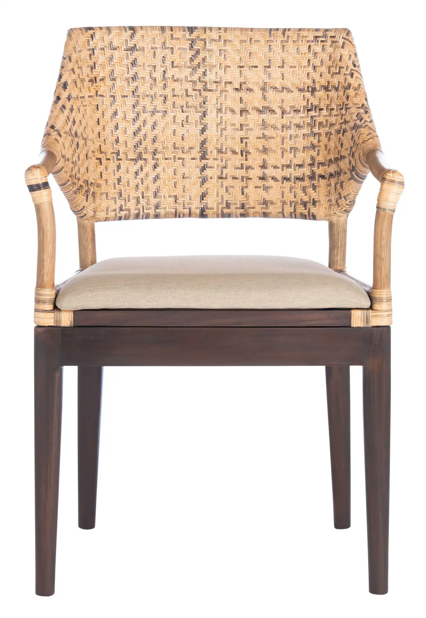 Carlo Arm Chair in Brown, detail view