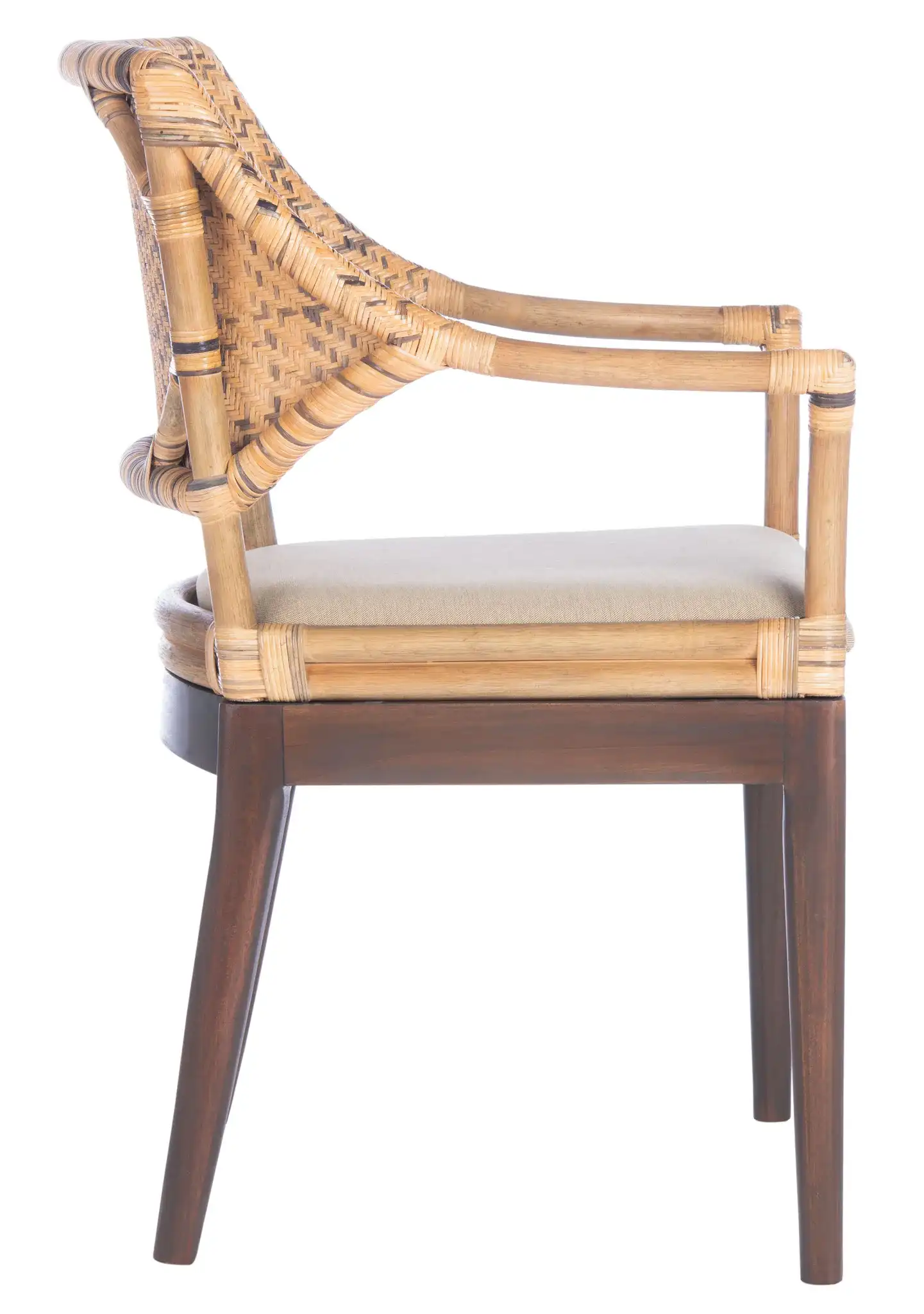 Carlo Arm Chair in Brown, detail view