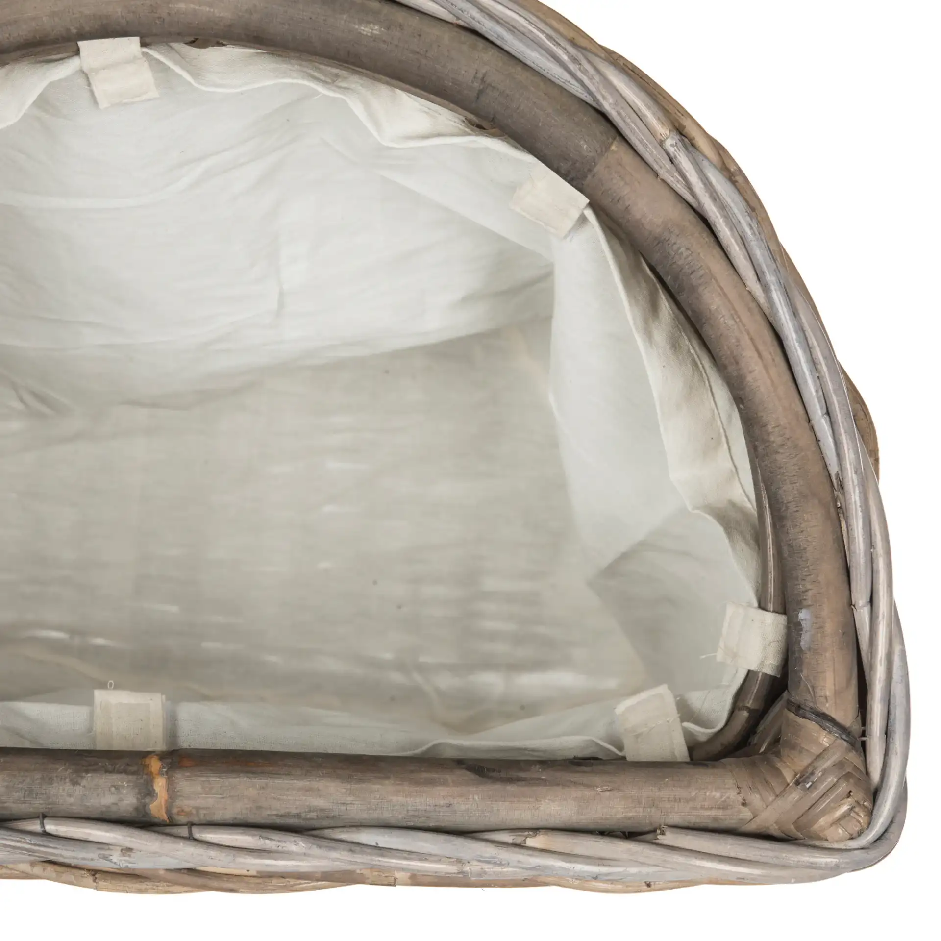 Damari Hamper in Gray in a styled room