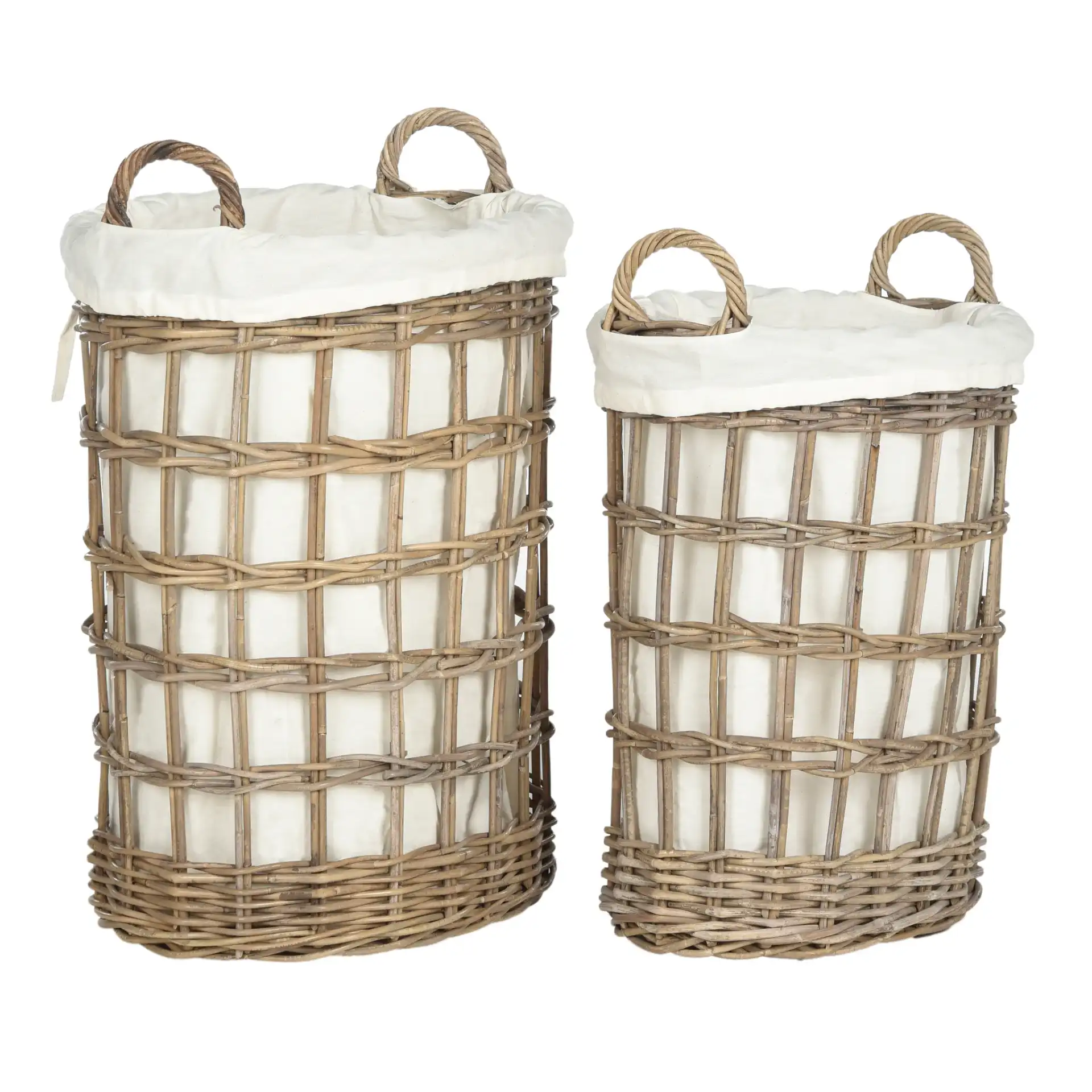 Adisa Set Of Two Laundry Baskets in Gray, detail view