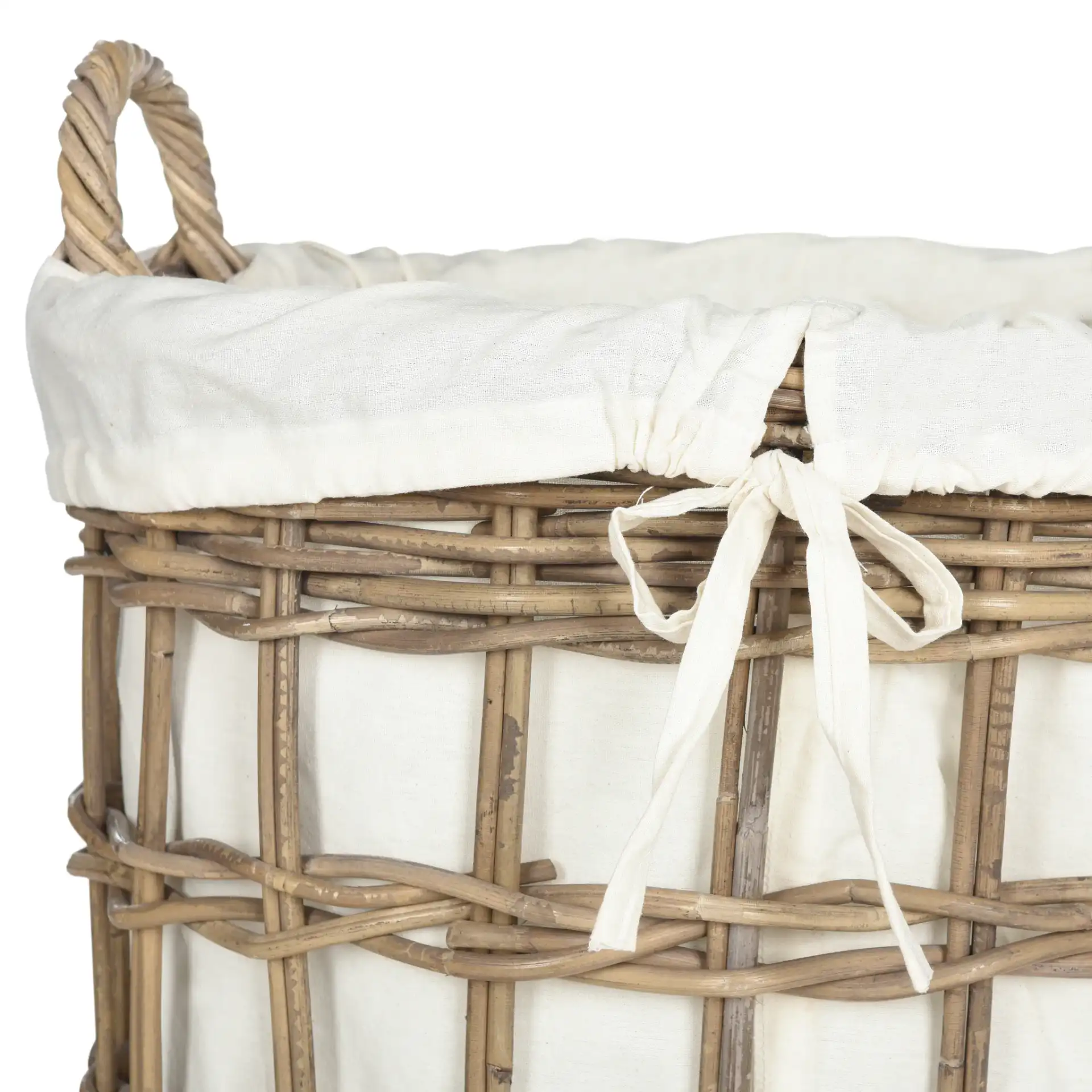 Adisa Set Of Two Laundry Baskets in Gray, detail view