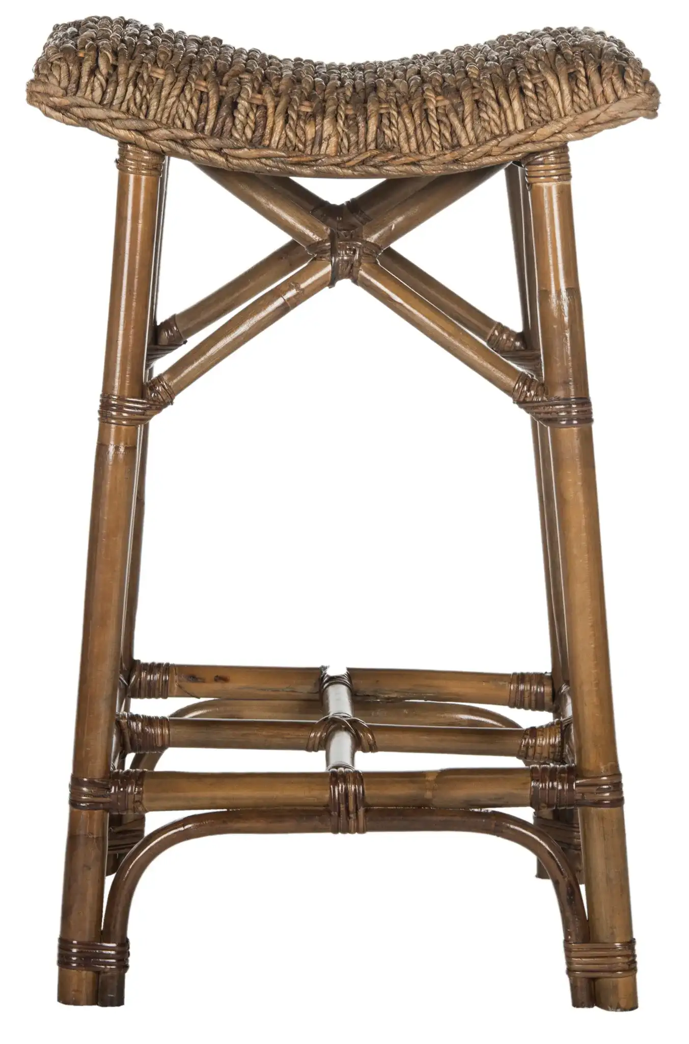 Ramiro Stool in Brown, detail view