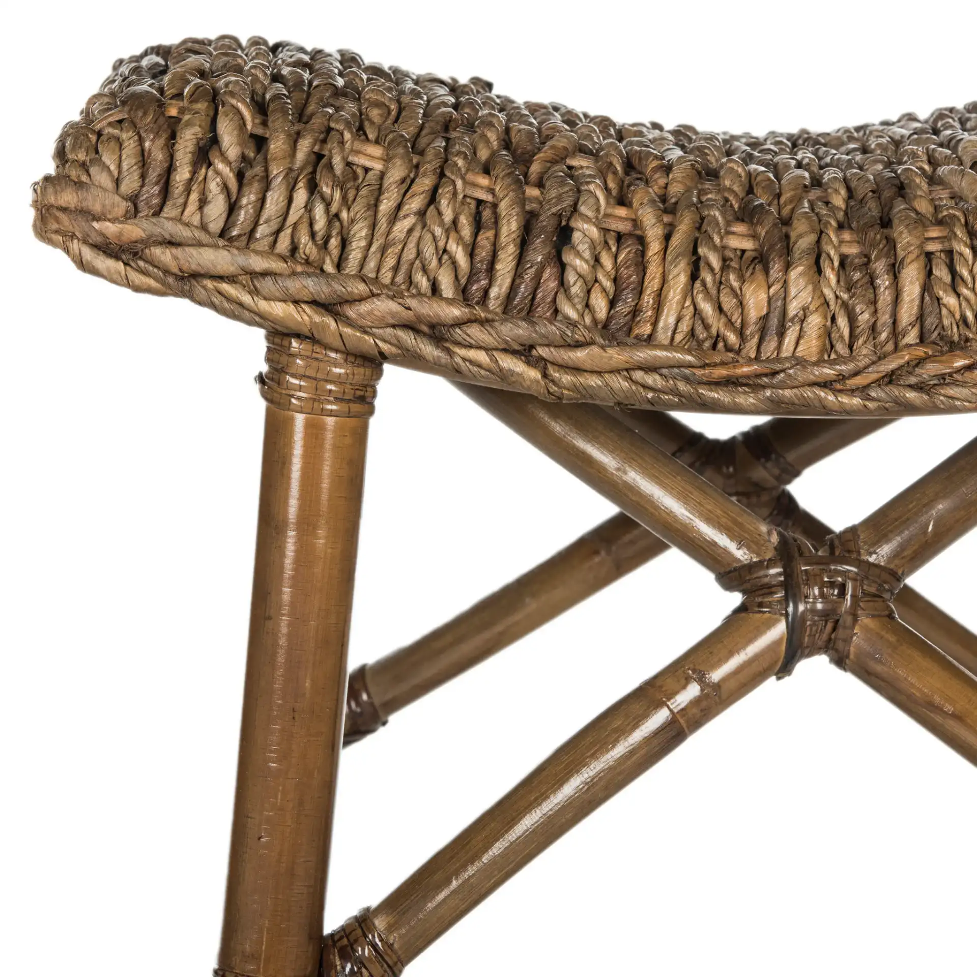 Ramiro Stool in Brown, detail view