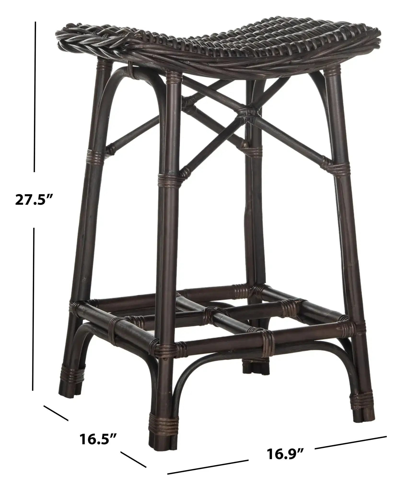 Amara Stool in Brown, detail view