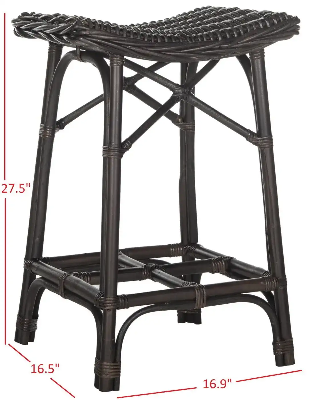 Amara Stool in Brown, detail view