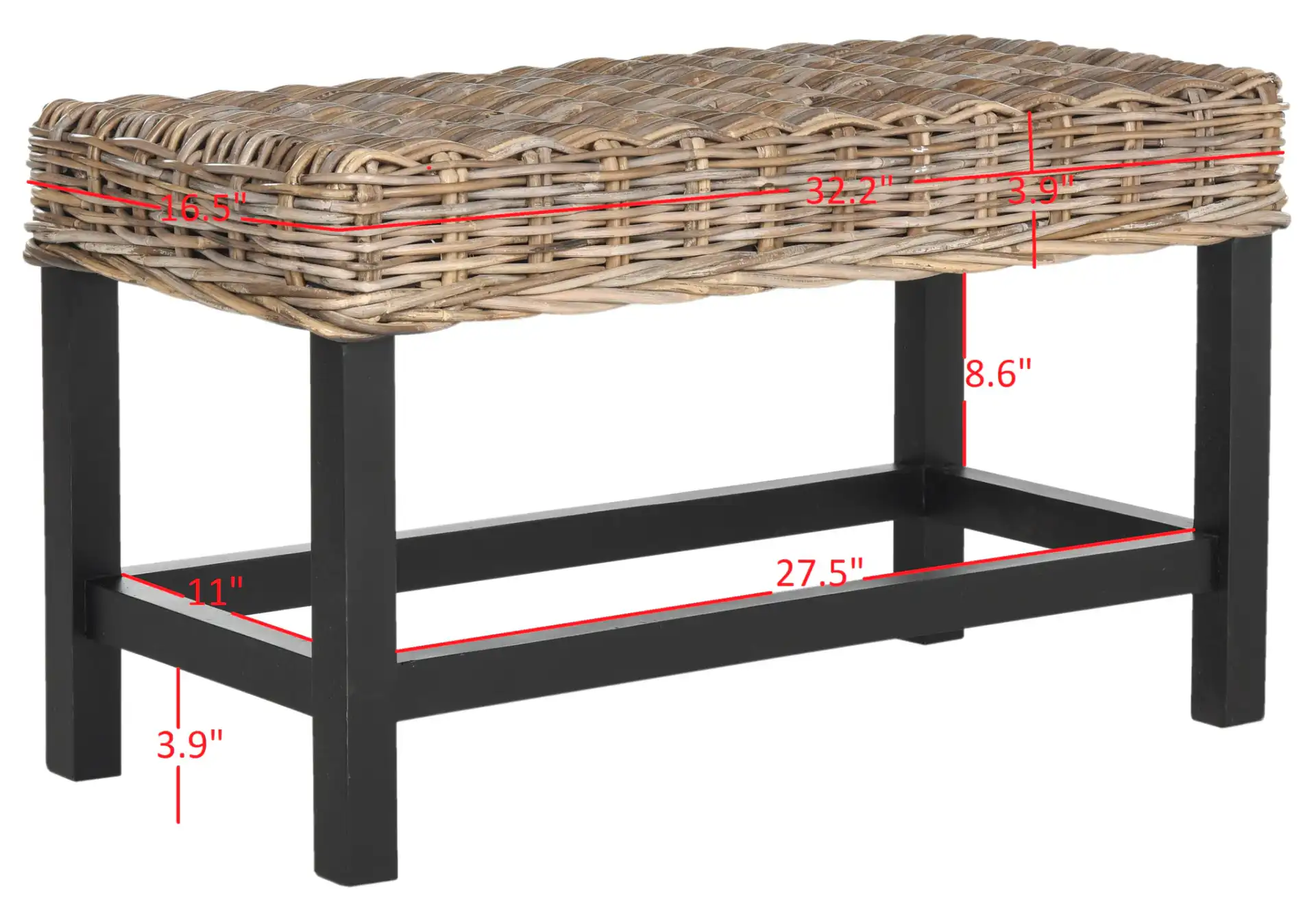 Omari Stool in Gray, detail view