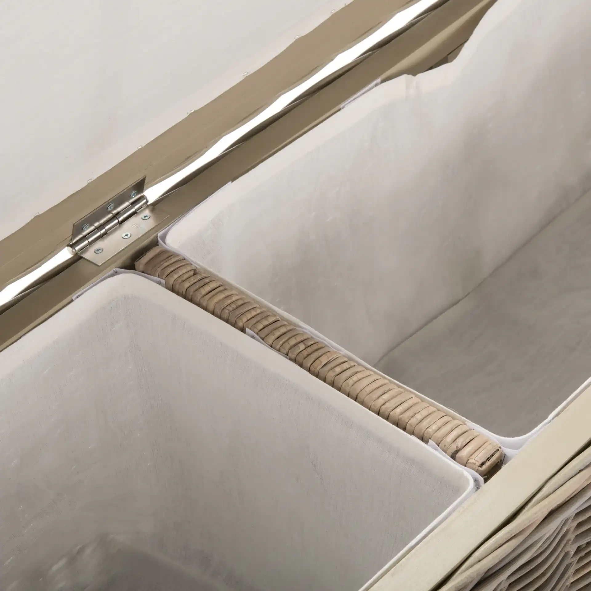 Caius Trunk in Gray in a styled room