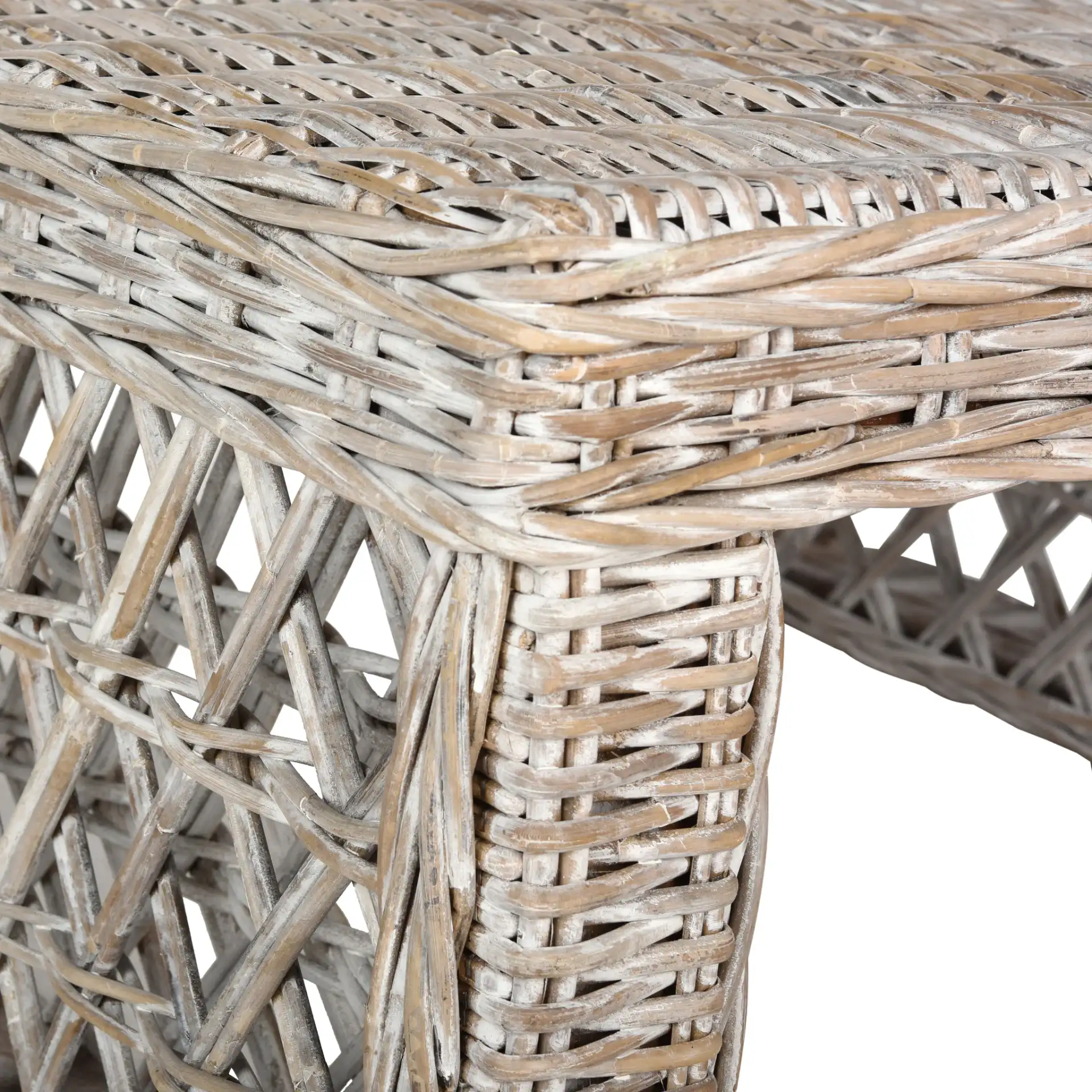 Shila Table in White Washed in a styled room