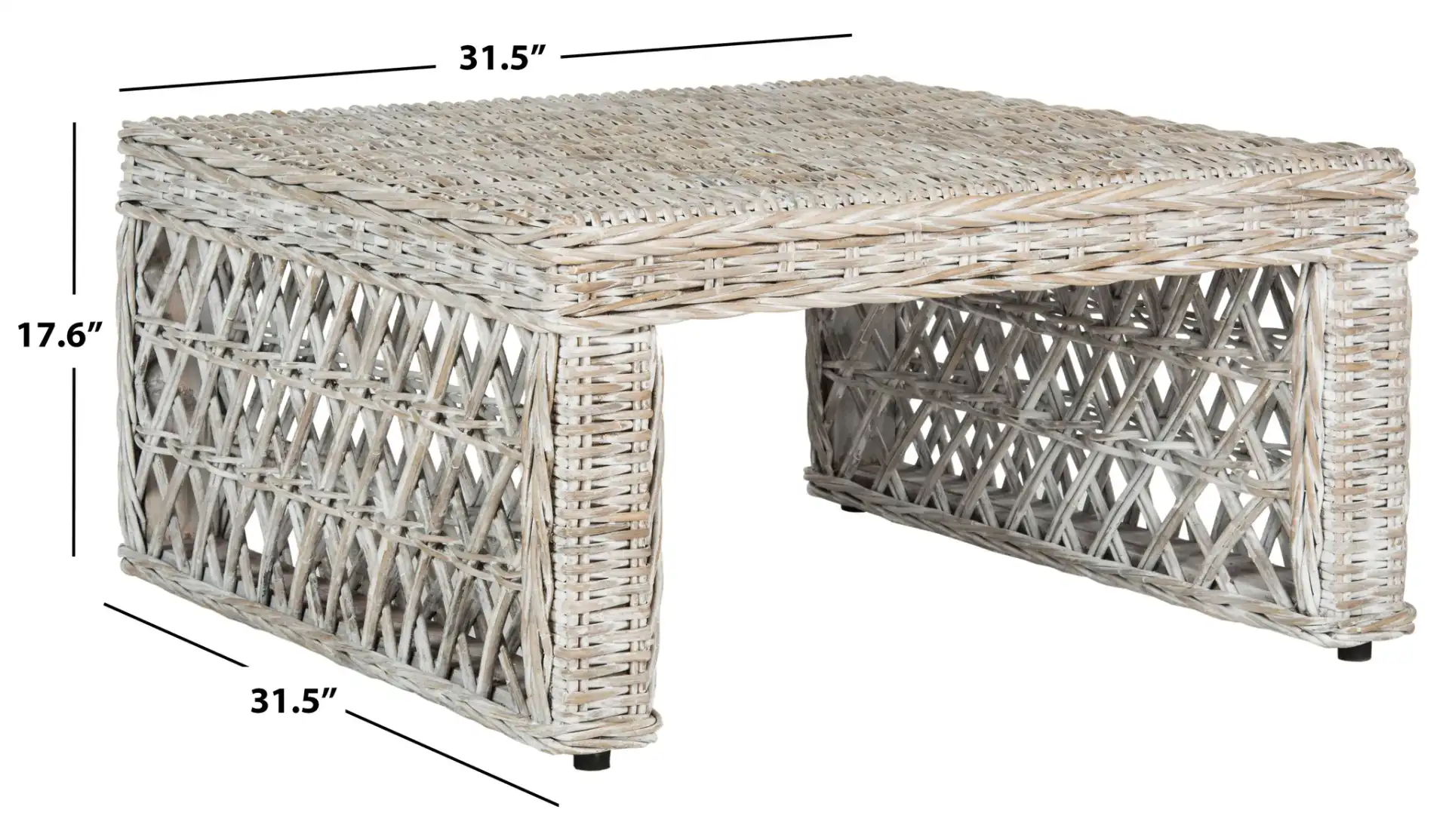 Shila Table in White Washed, detail view