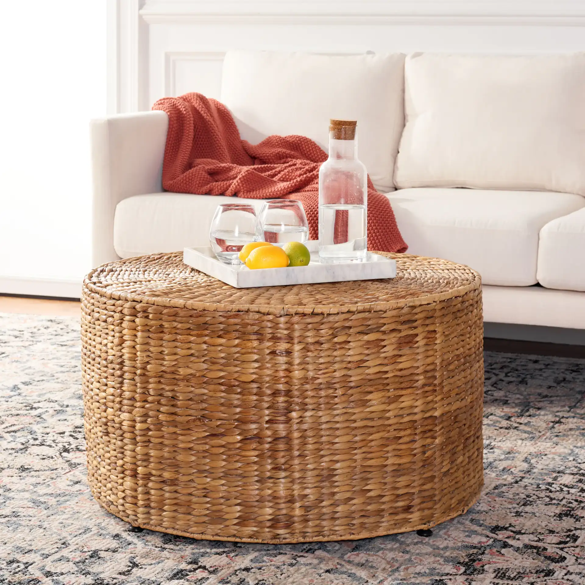 Jesse Coffee Table in Natural in a styled room