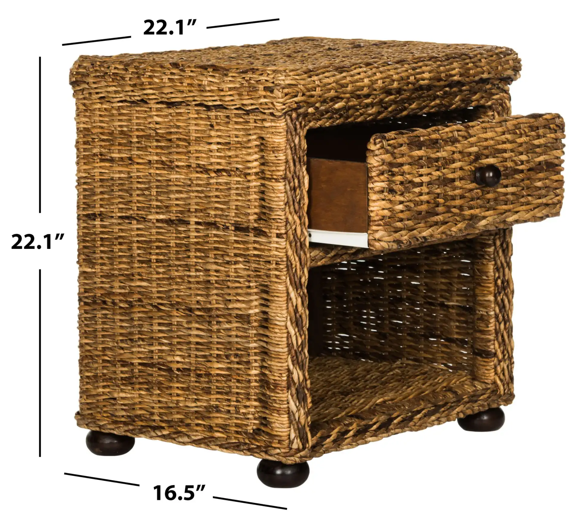 Magi End Table in Brown, detail view