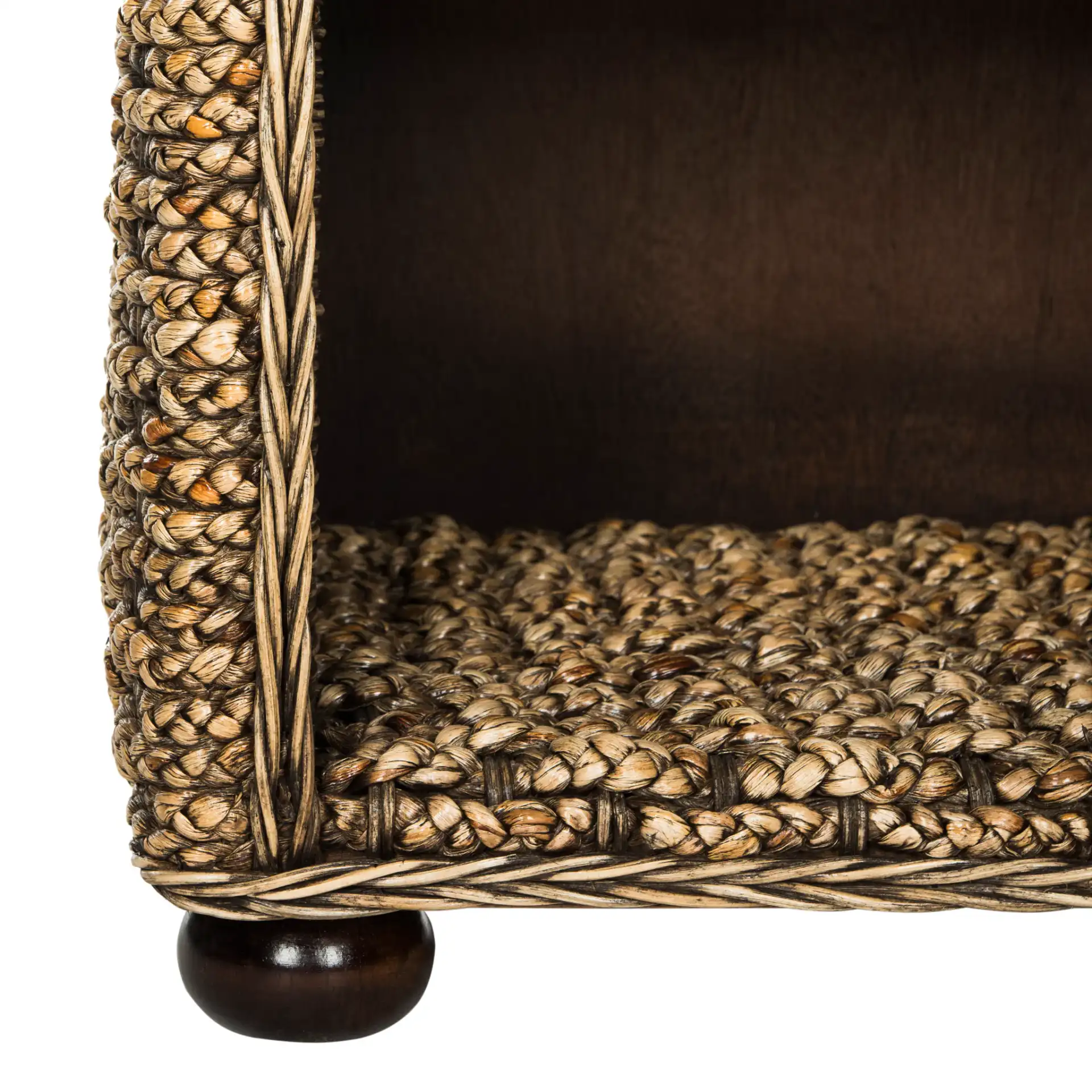 Musa End Table in Brown Wash, detail view