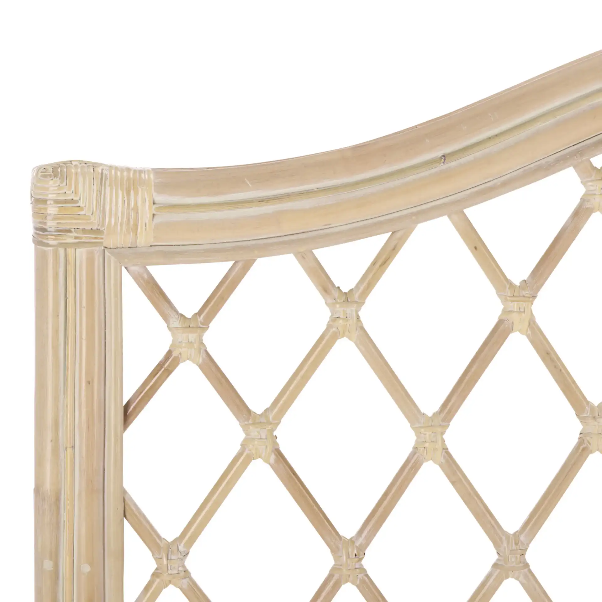 Gabrielle Headboard in White Washed in a styled room