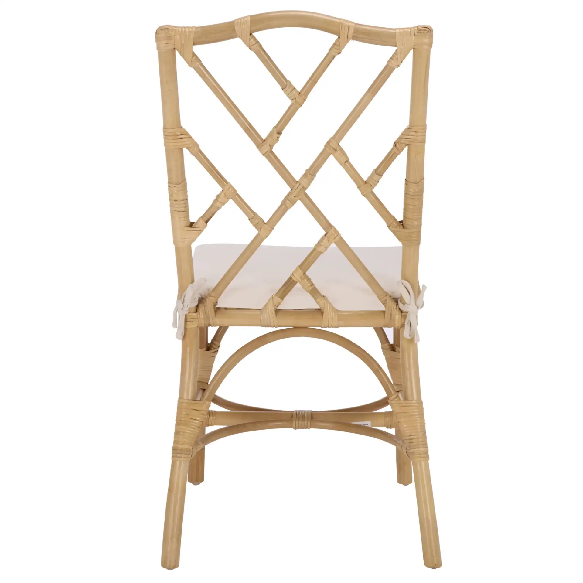 Chadale Rattan Dining Chair (Set of 2) in Natural / Cream, detail view