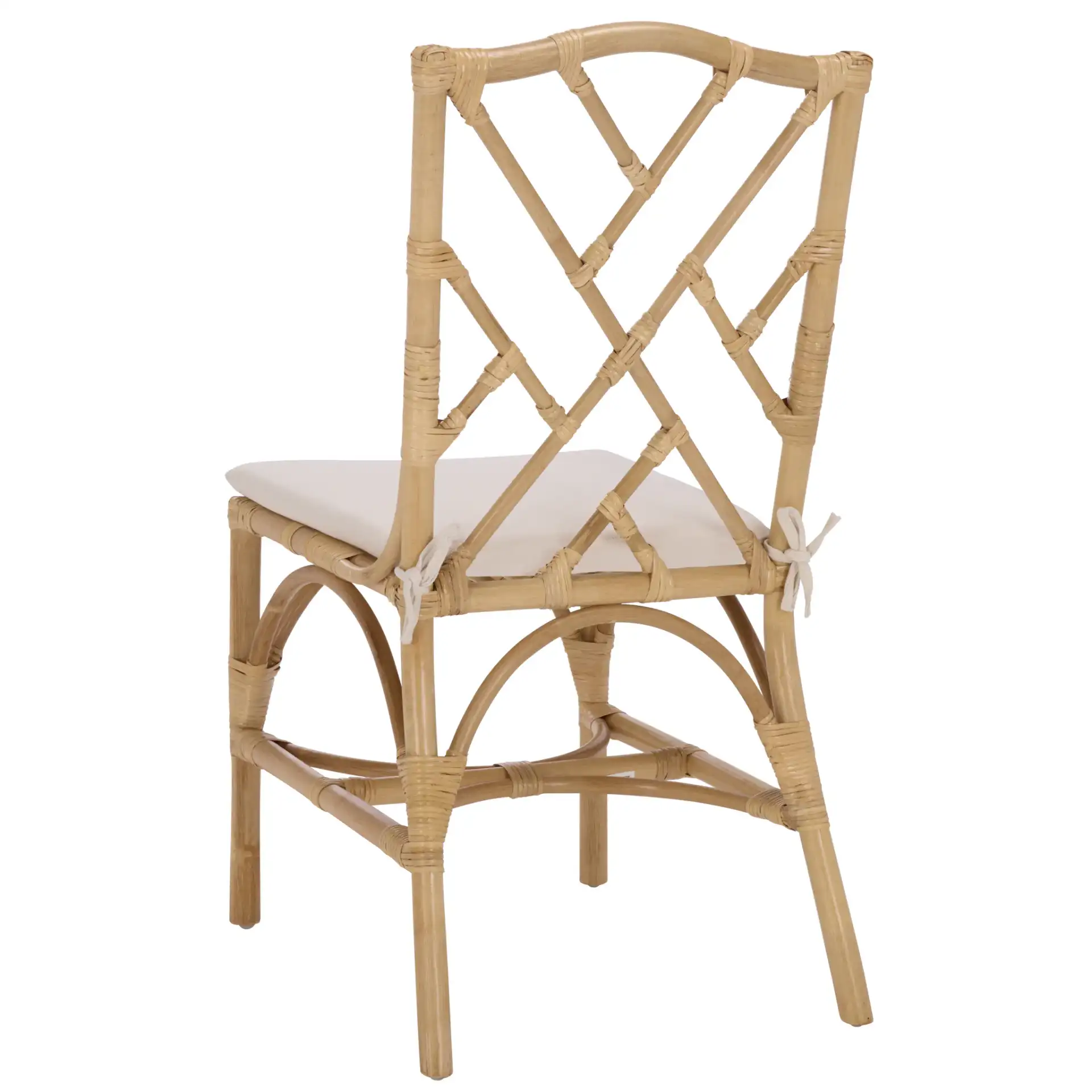 Chadale Rattan Dining Chair (Set of 2) in Natural / Cream, detail view