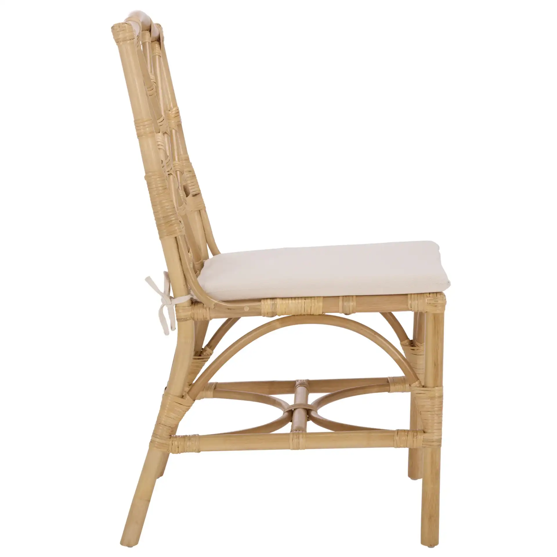 Chadale Rattan Dining Chair (Set of 2) in Natural / Cream, detail view