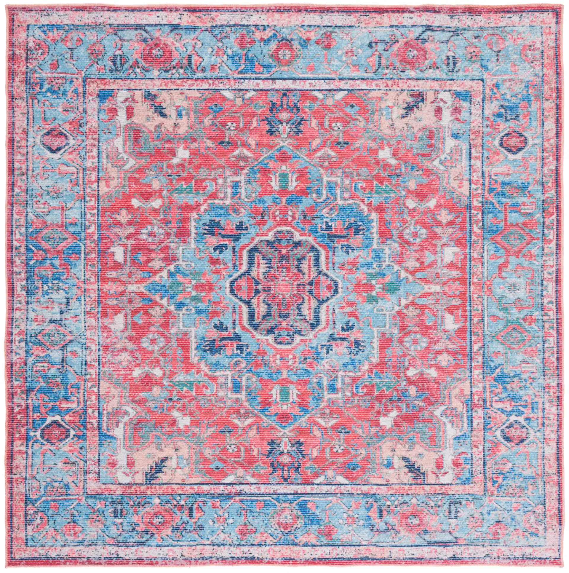 Light Blue / Red