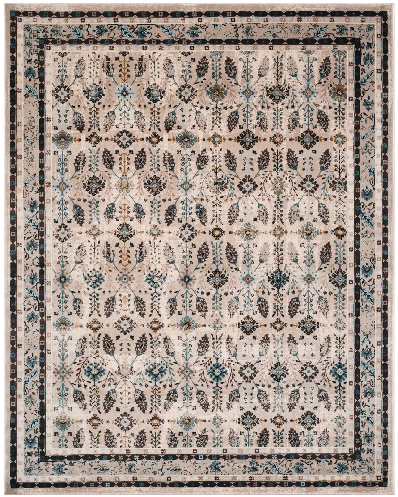 Cream / Turquoise