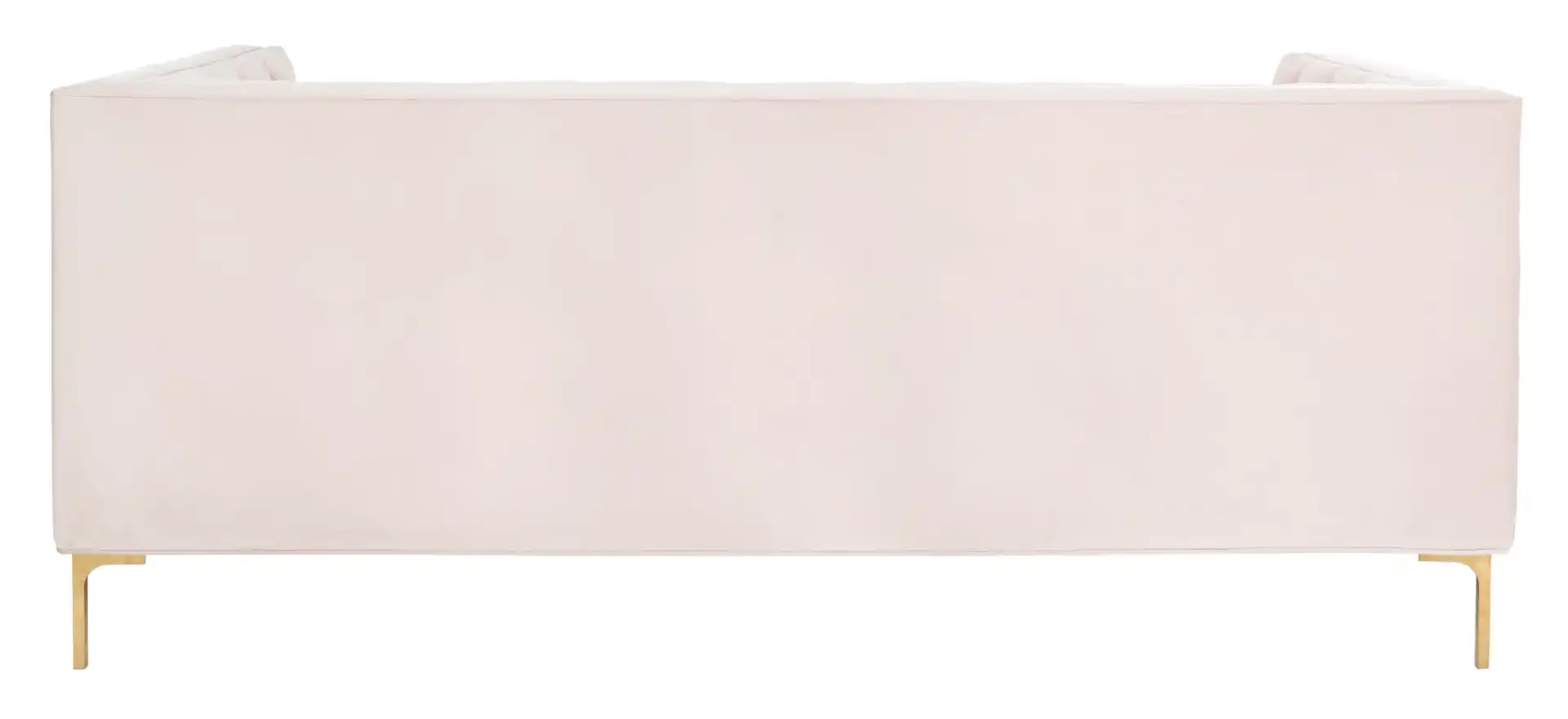 Vydia Tufted Sofa in Blush / Gold, detail view