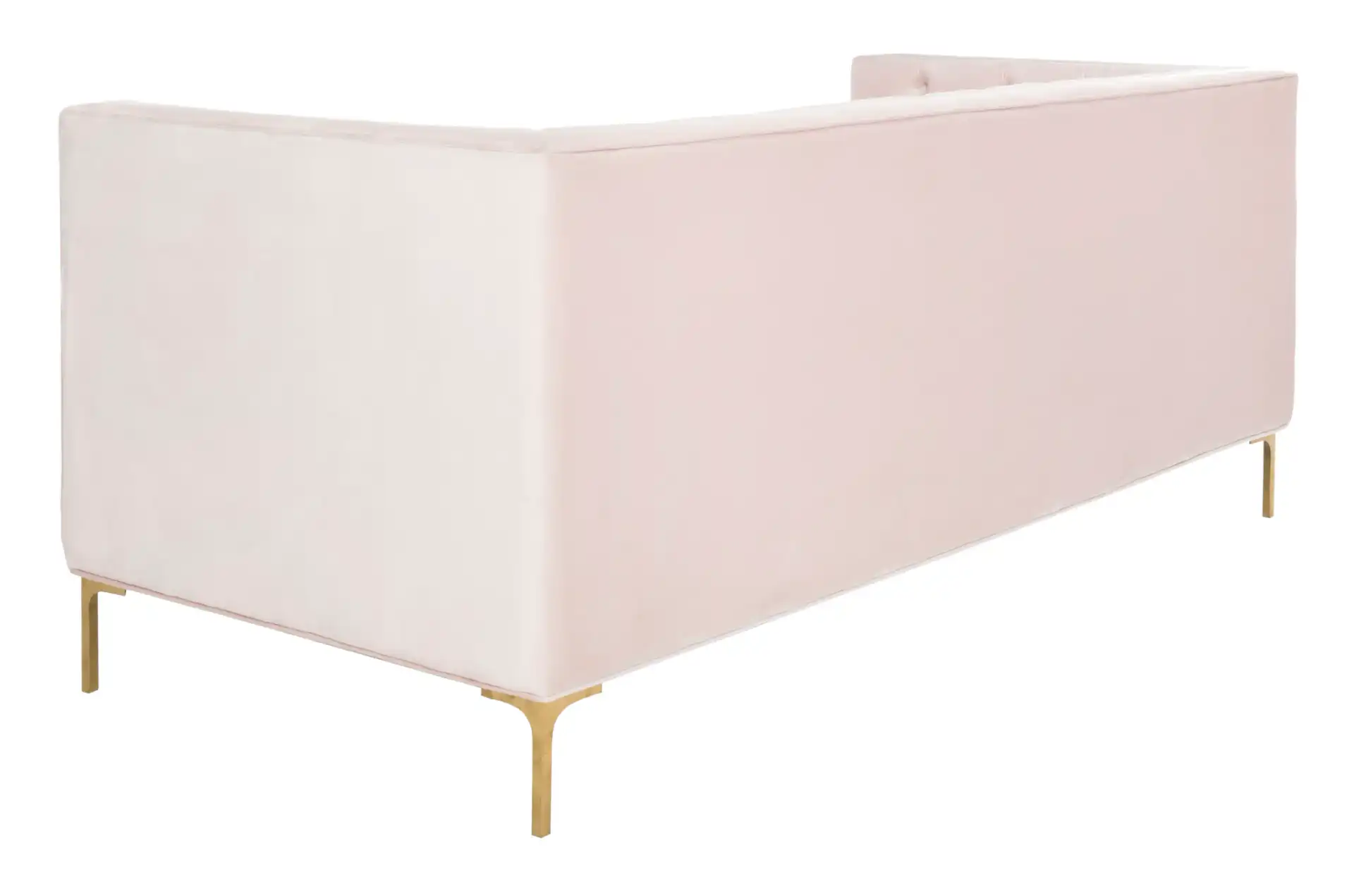 Vydia Tufted Sofa in Blush / Gold, detail view