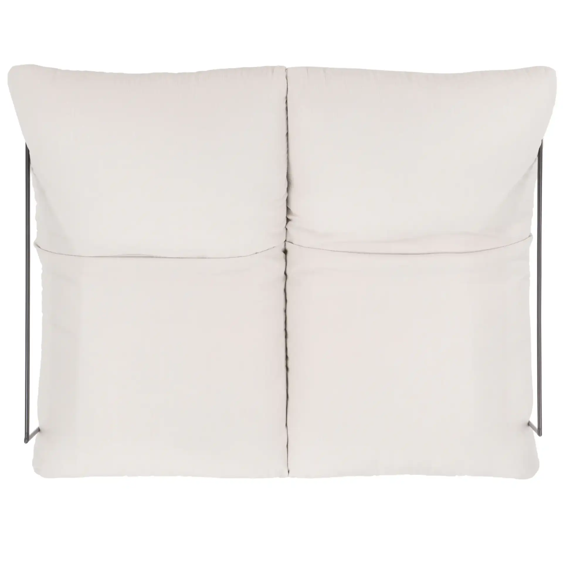 Portland Pillow Top Sofa in Ivory / Black, detail view