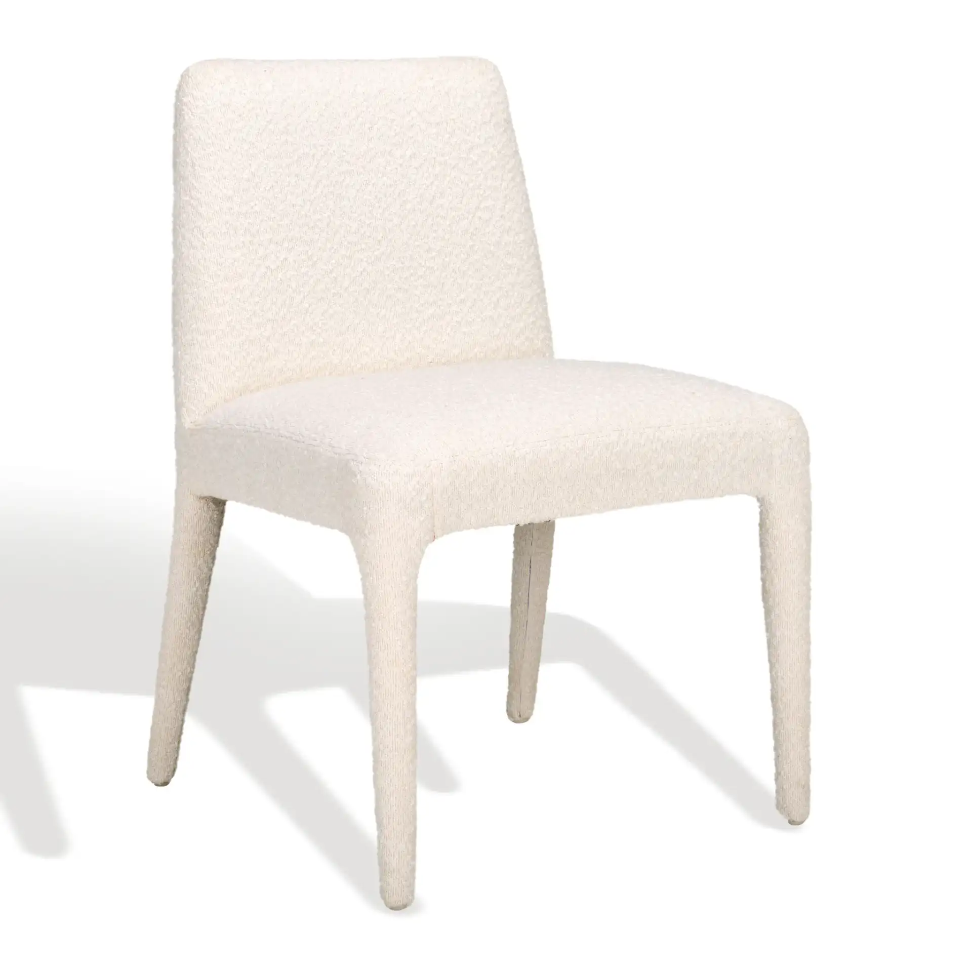 Derrick Boucle Dining Chair (Set Of 2) in Rusty Orange, detail view