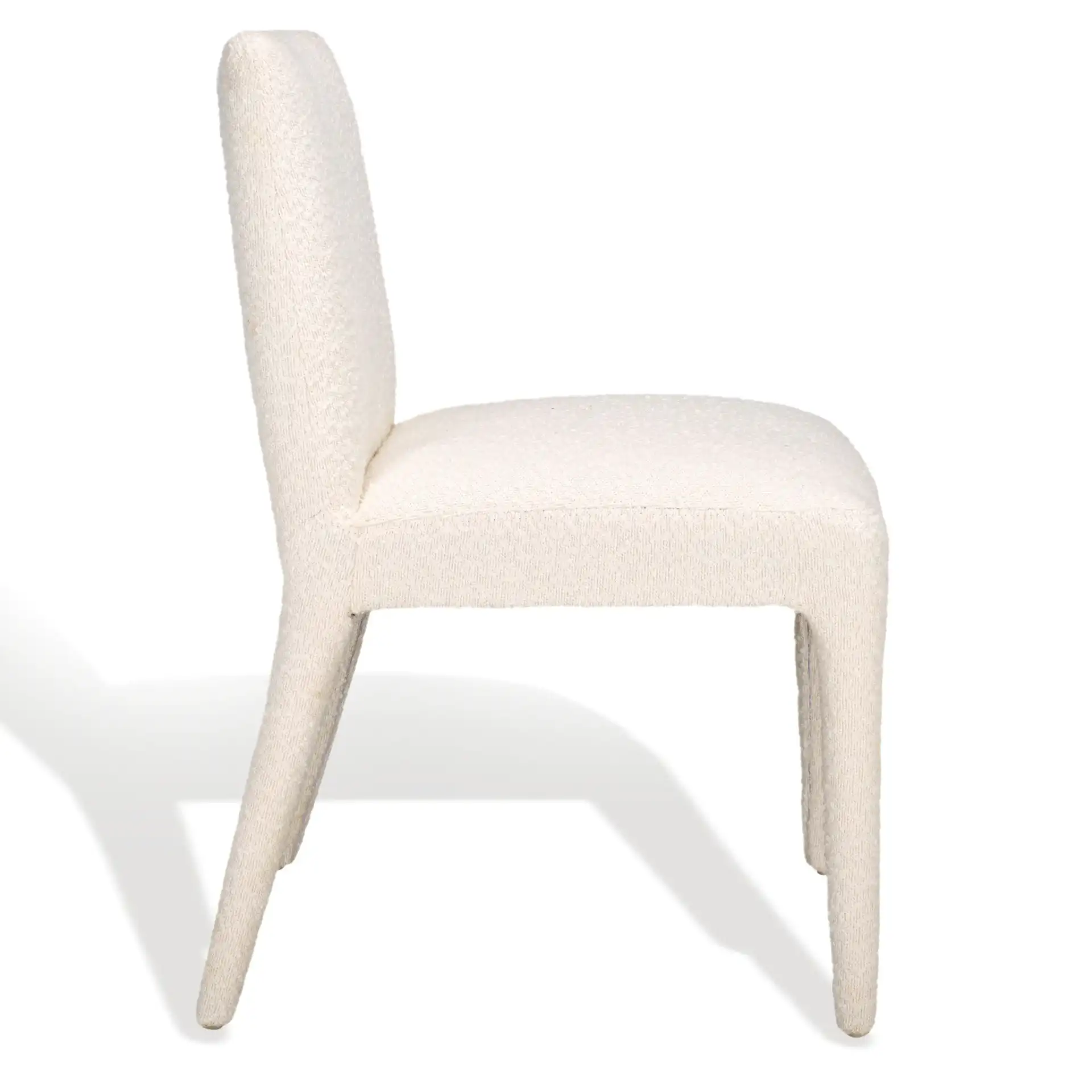 Derrick Boucle Dining Chair (Set Of 2) in Rusty Orange, detail view