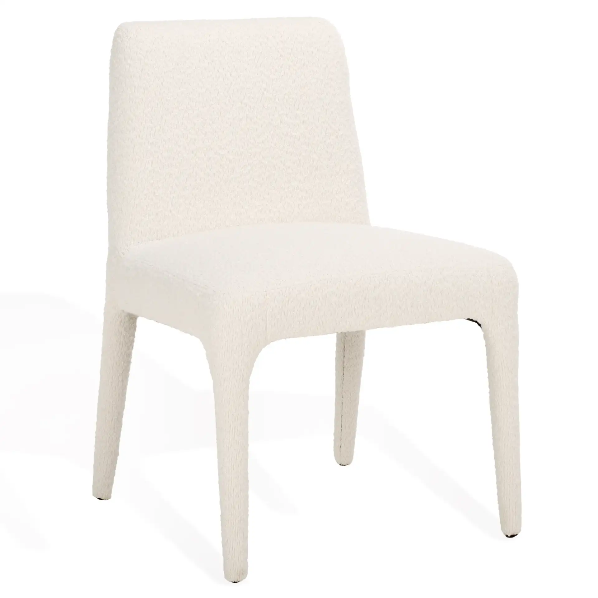 Derrick Boucle Dining Chair (Set Of 2) in Rusty Orange, detail view